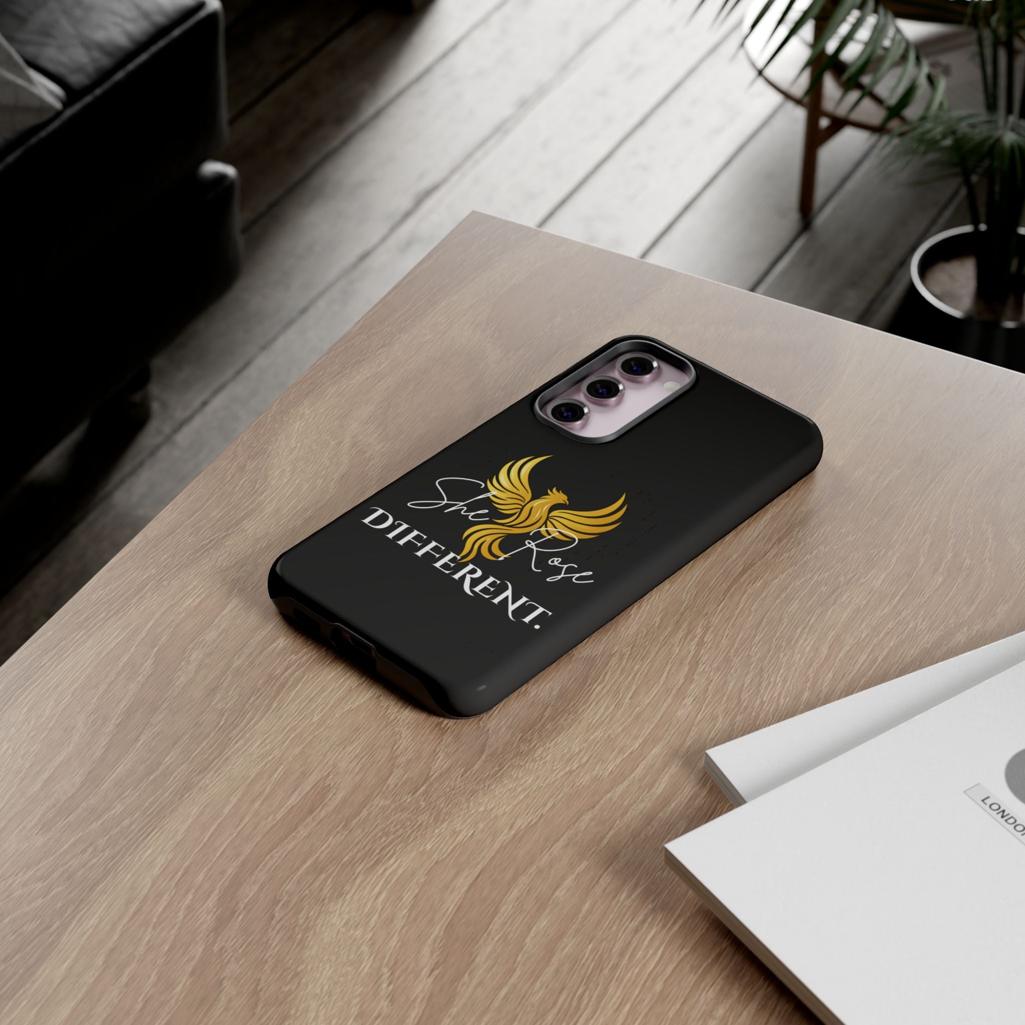 She Rose Different™ Phone Case — Black