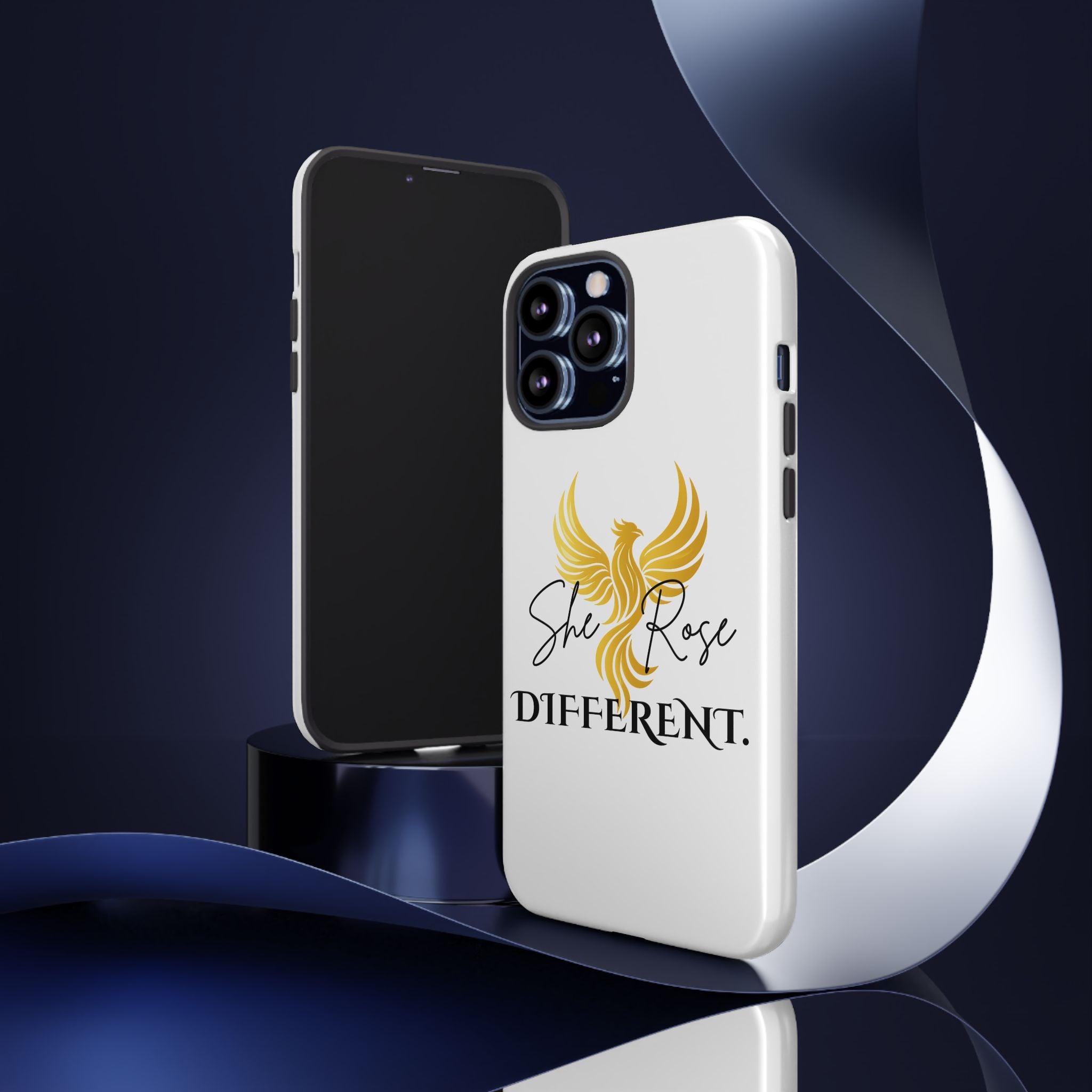 She Rose Different™ Phone Case —  Inspirational Gold Phoenix Design