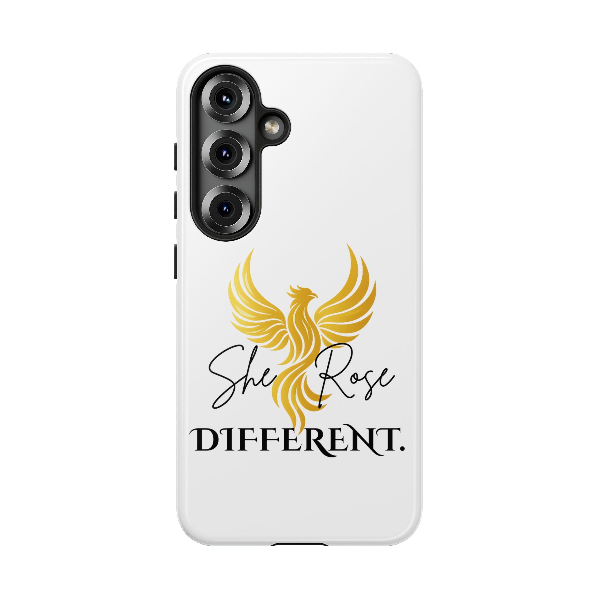 She Rose Different™ Phone Case —  Inspirational Gold Phoenix Design