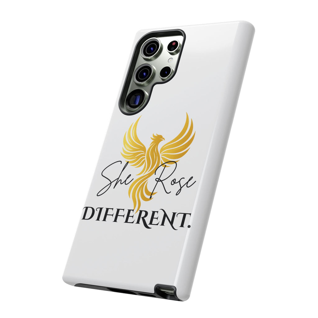 She Rose Different™ Phone Case —  Inspirational Gold Phoenix Design