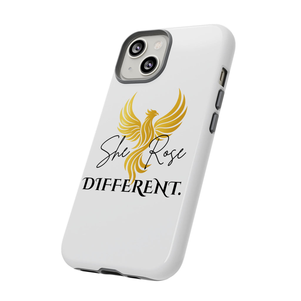 She Rose Different™ Phone Case —  Inspirational Gold Phoenix Design