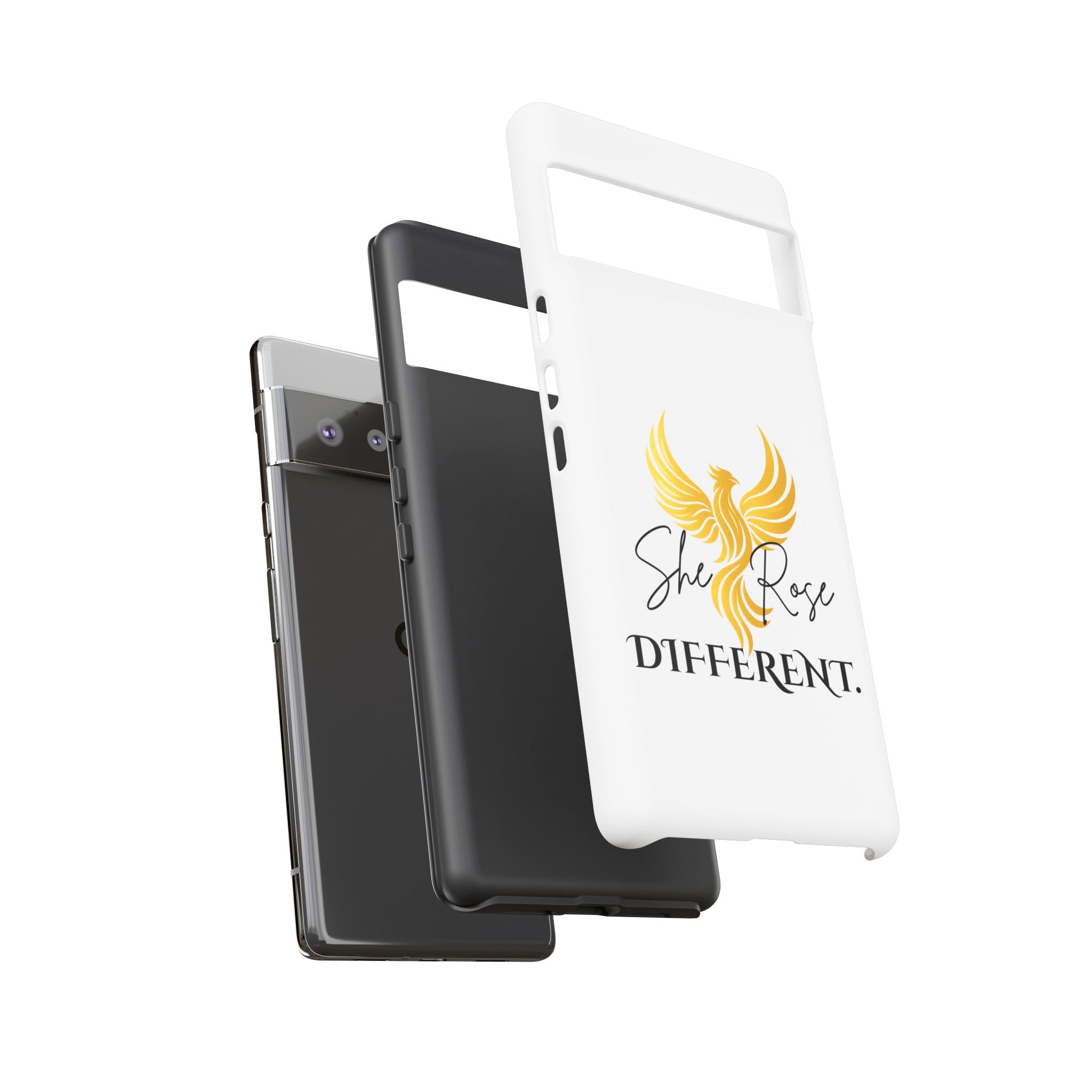 She Rose Different™ Phone Case —  Inspirational Gold Phoenix Design