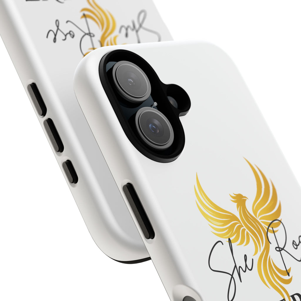She Rose Different™ Phone Case —  Inspirational Gold Phoenix Design