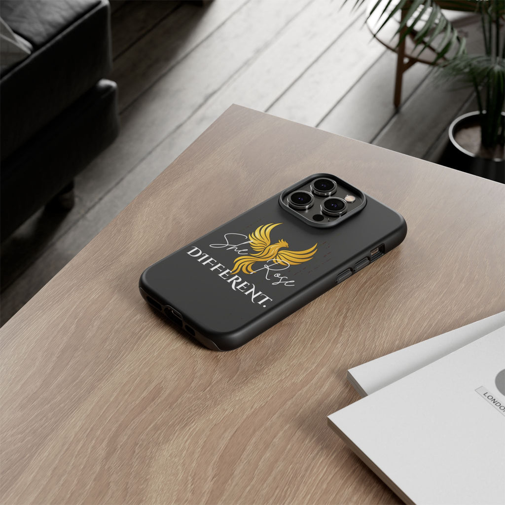 She Rose Different™ Phone Case — Black