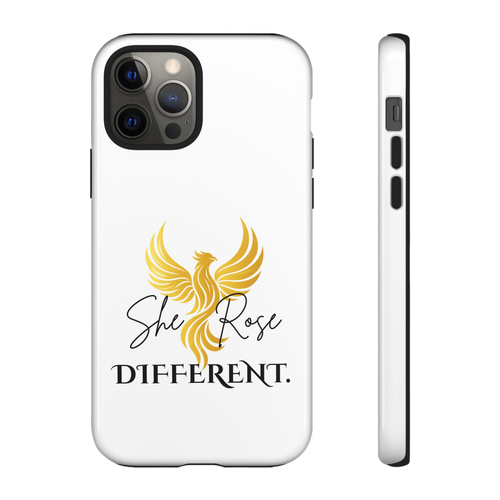 She Rose Different™ Phone Case —  Inspirational Gold Phoenix Design