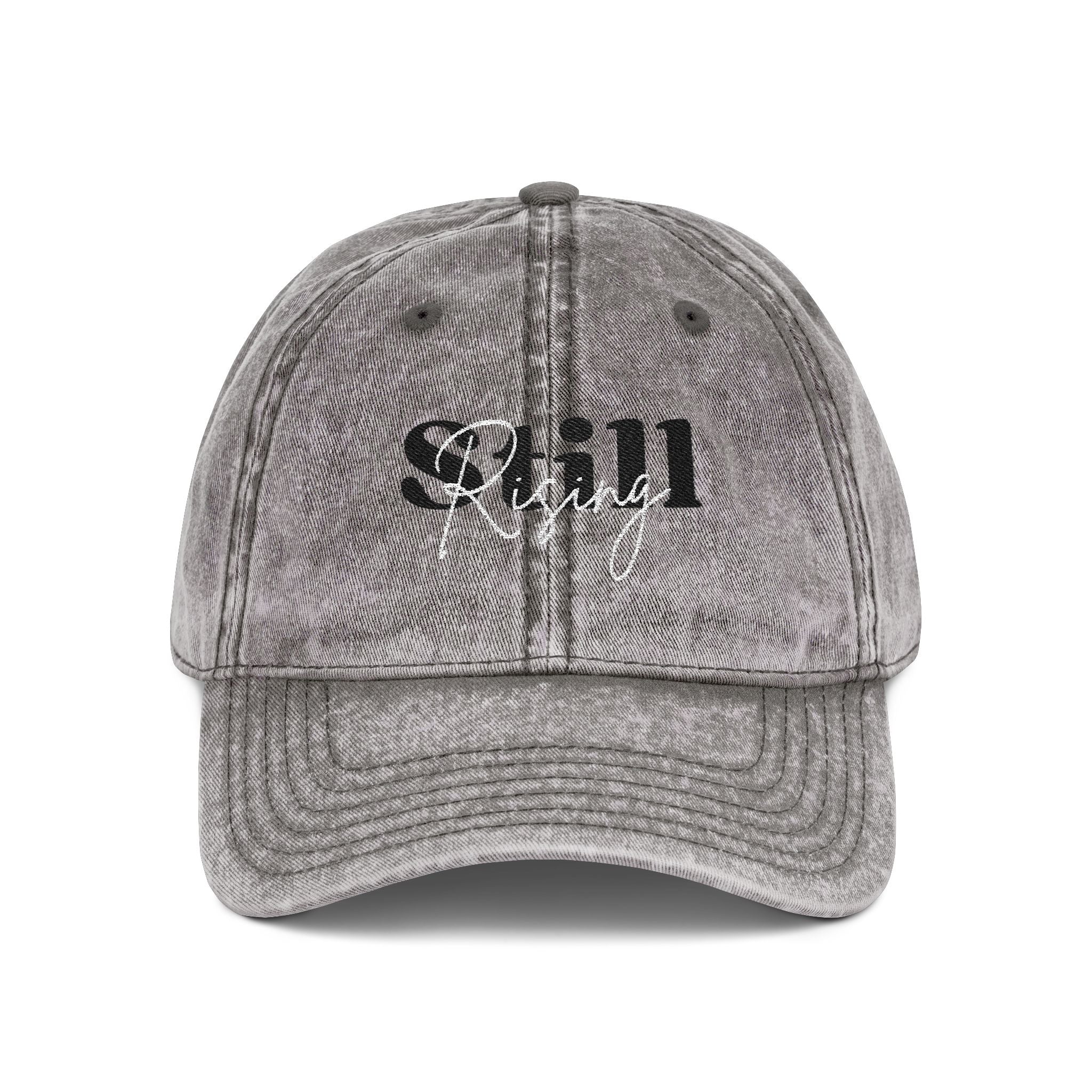Still Rising™ Distressed Embroidered Hat For Women — Red, Charcoal or Maroon