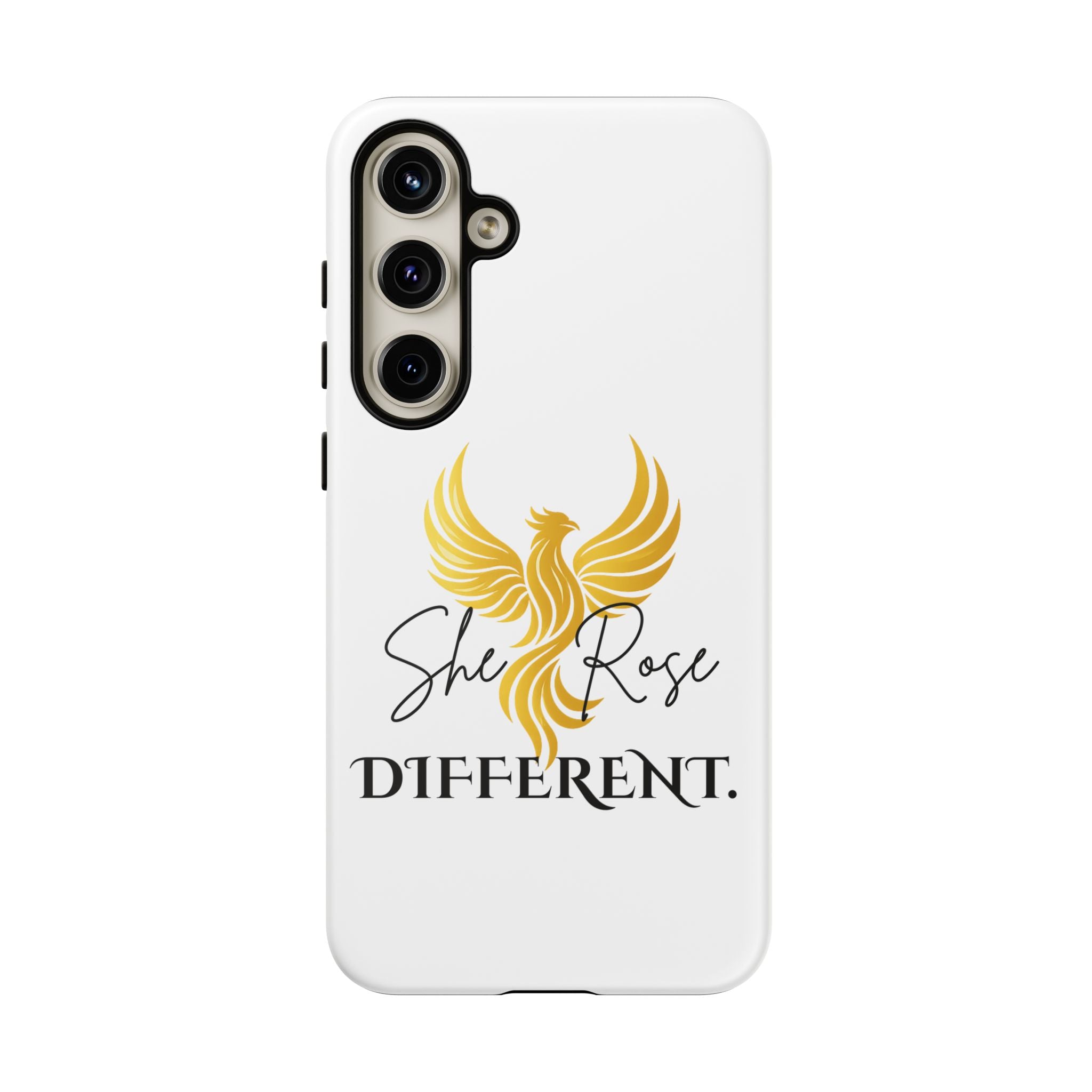 She Rose Different™ Phone Case —  Inspirational Gold Phoenix Design