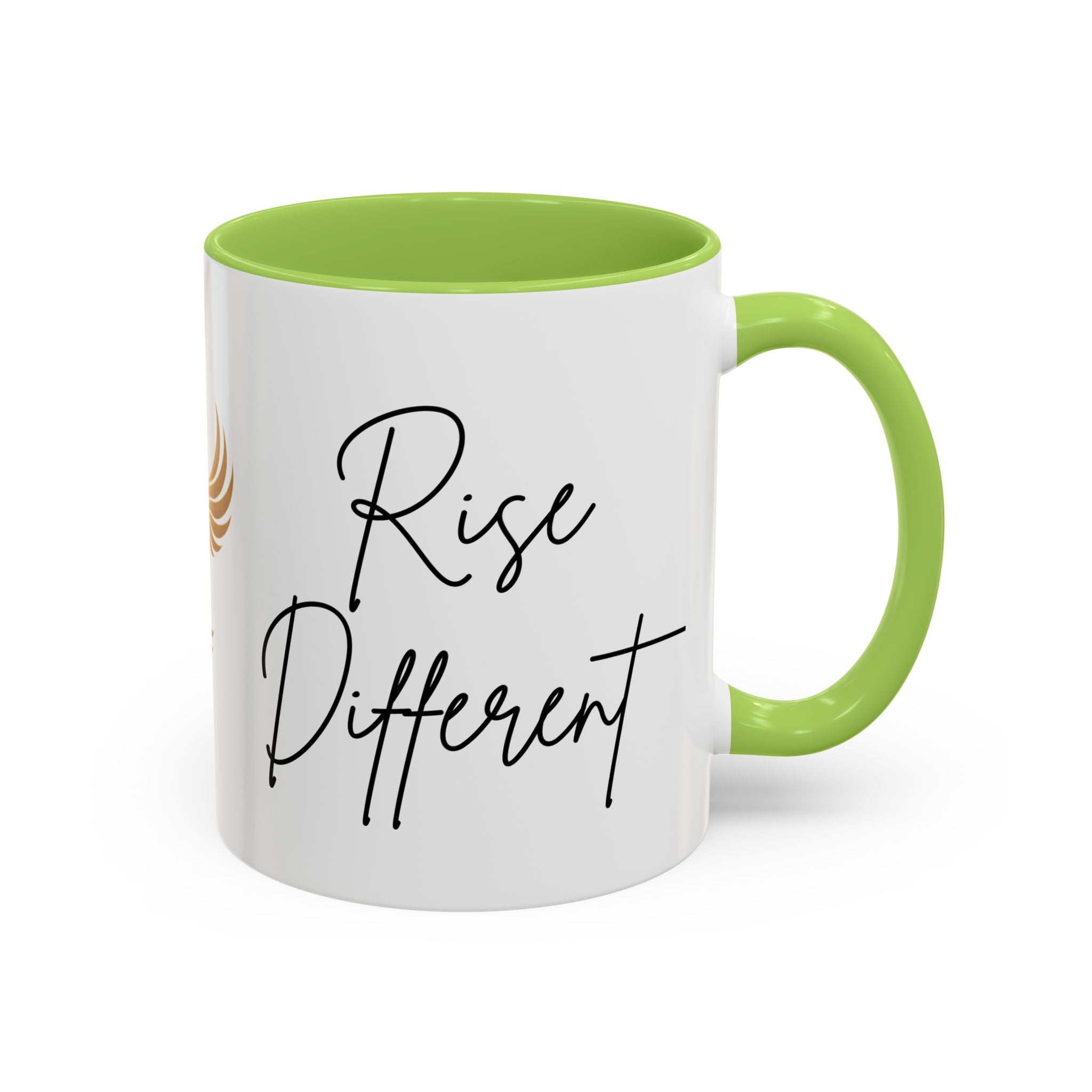 Rise Different™ Accent Coffee Mug — Inspirational Phoenix Coffee Cup (11 oz)