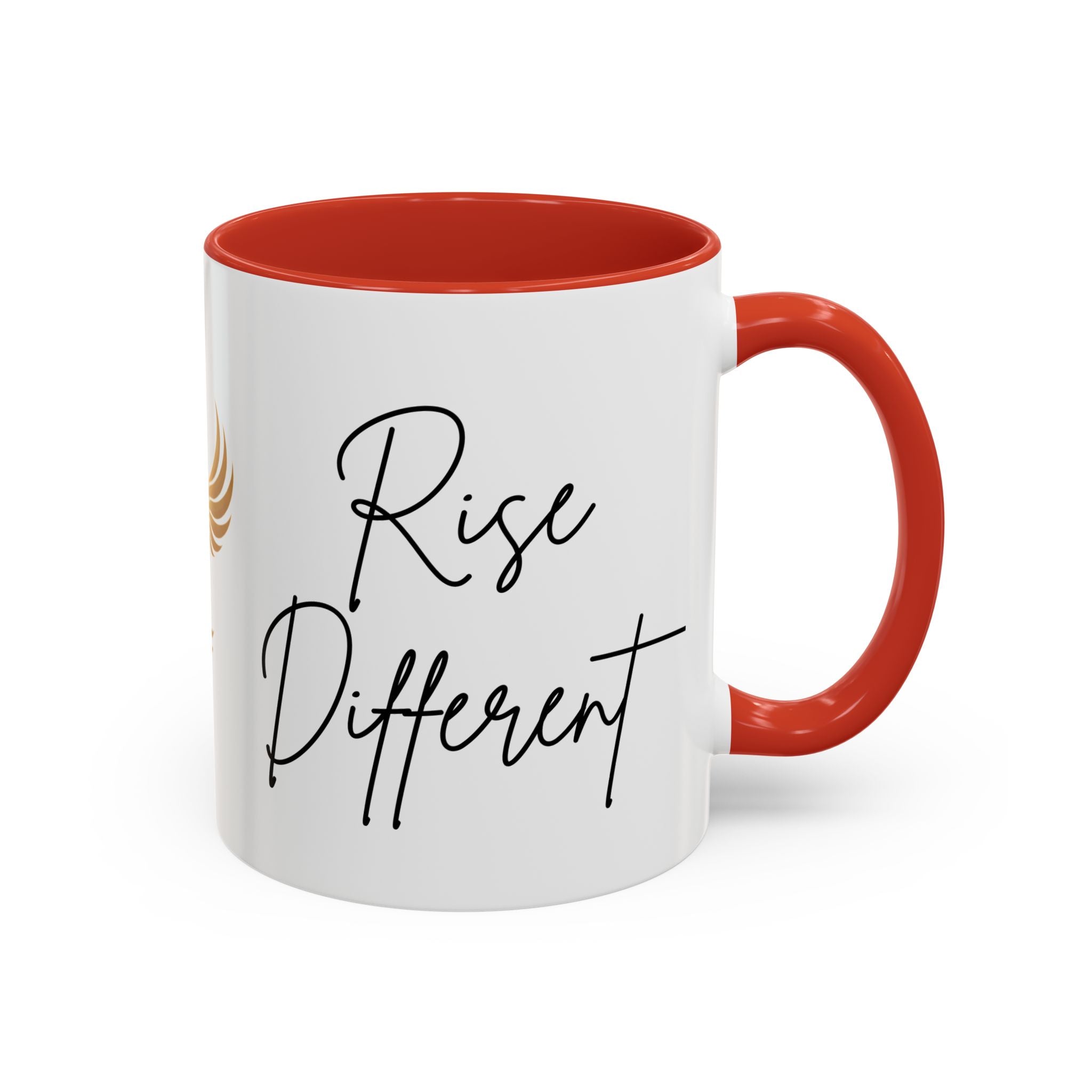 Rise Different™ Accent Coffee Mug — Inspirational Phoenix Coffee Cup (11 oz)