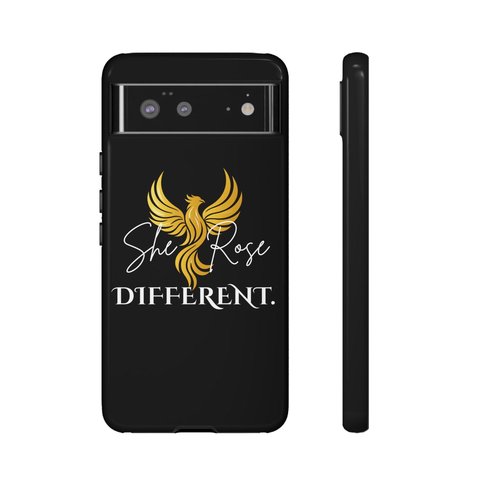 She Rose Different™ Phone Case — Black
