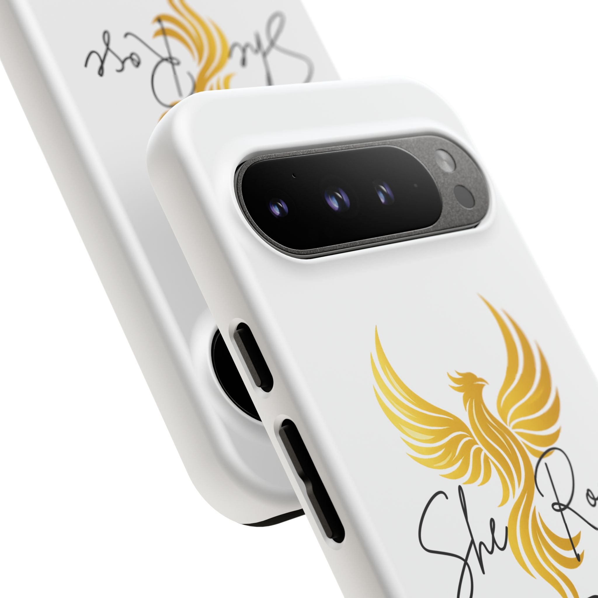 She Rose Different™ Phone Case —  Inspirational Gold Phoenix Design