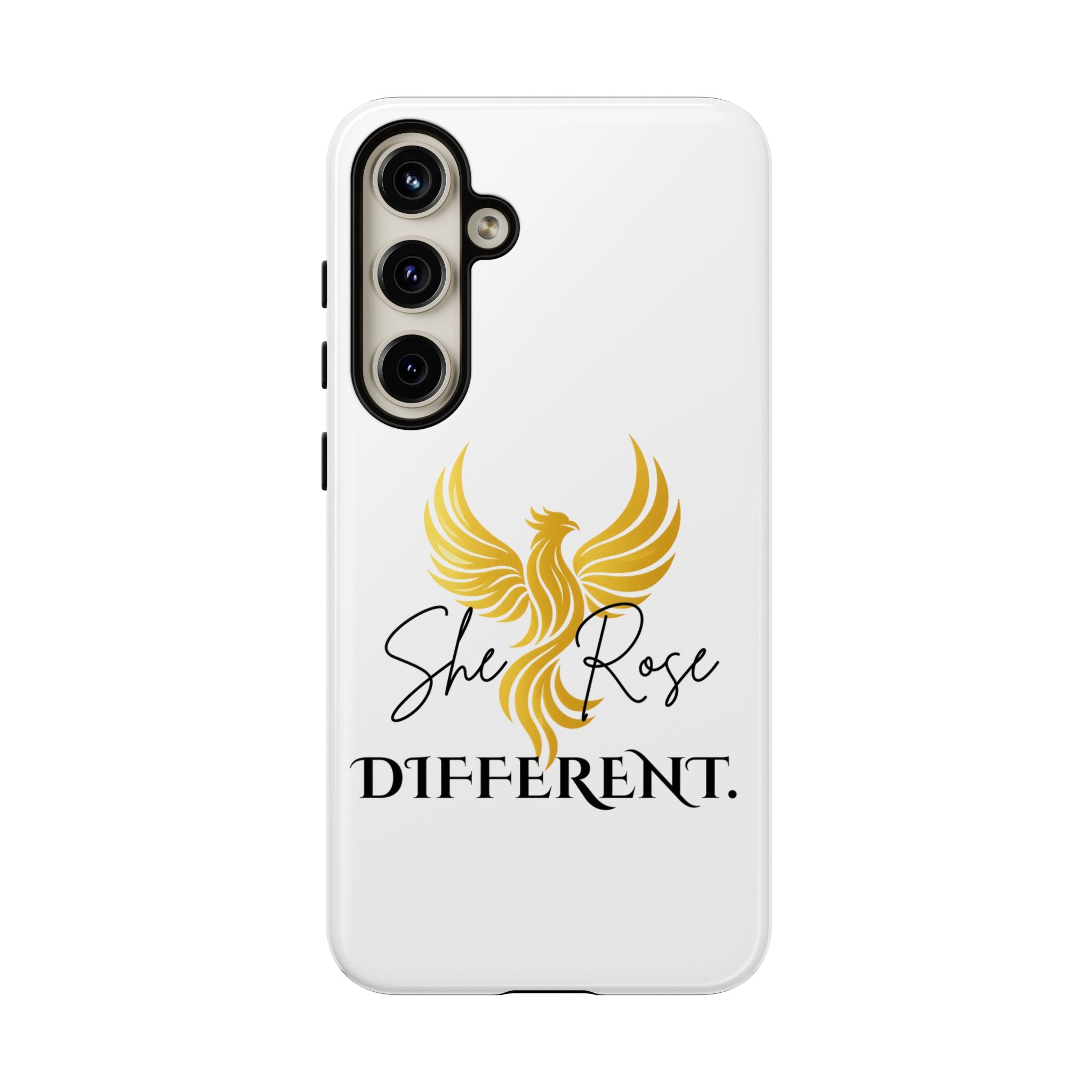 She Rose Different™ Phone Case —  Inspirational Gold Phoenix Design