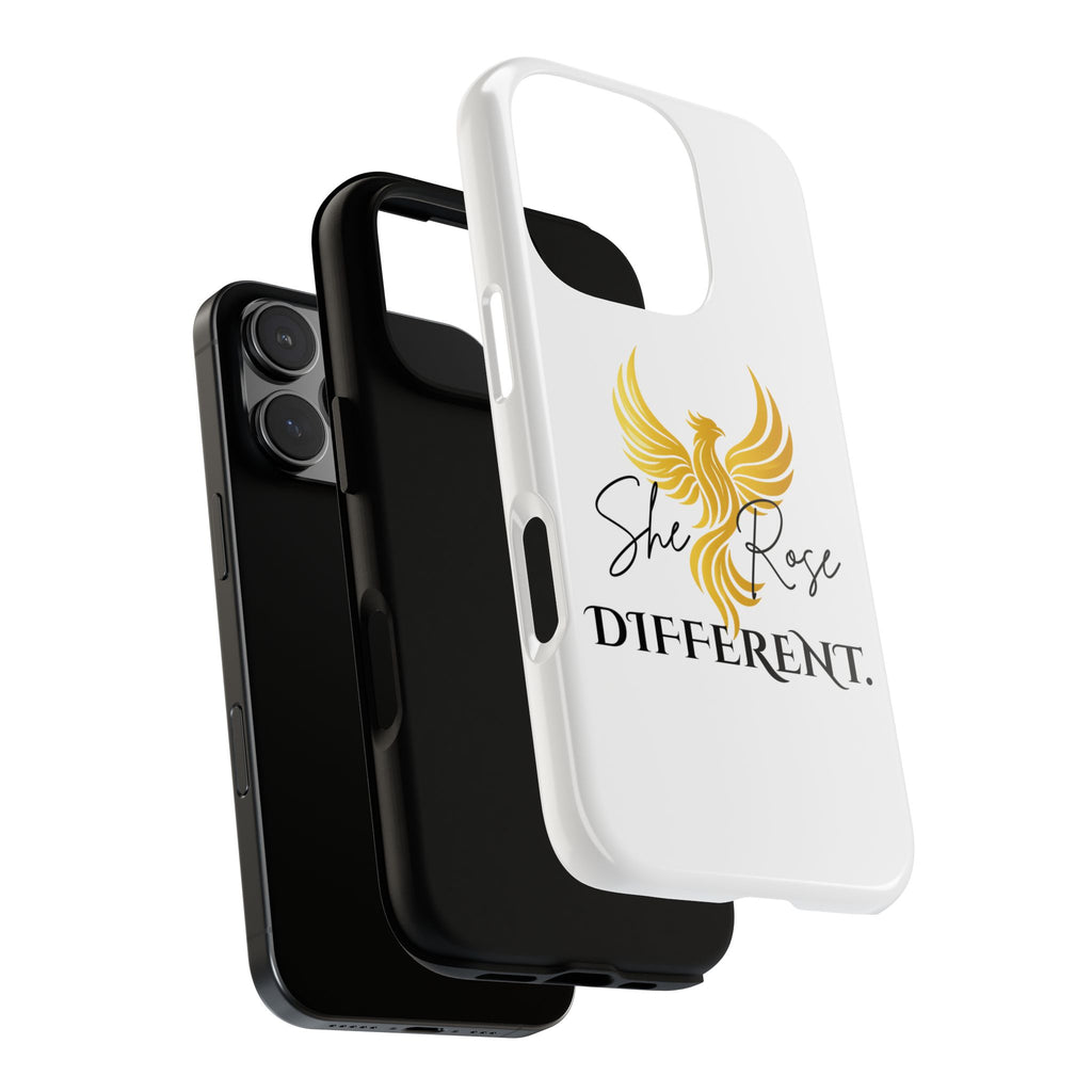 She Rose Different™ Phone Case —  Inspirational Gold Phoenix Design
