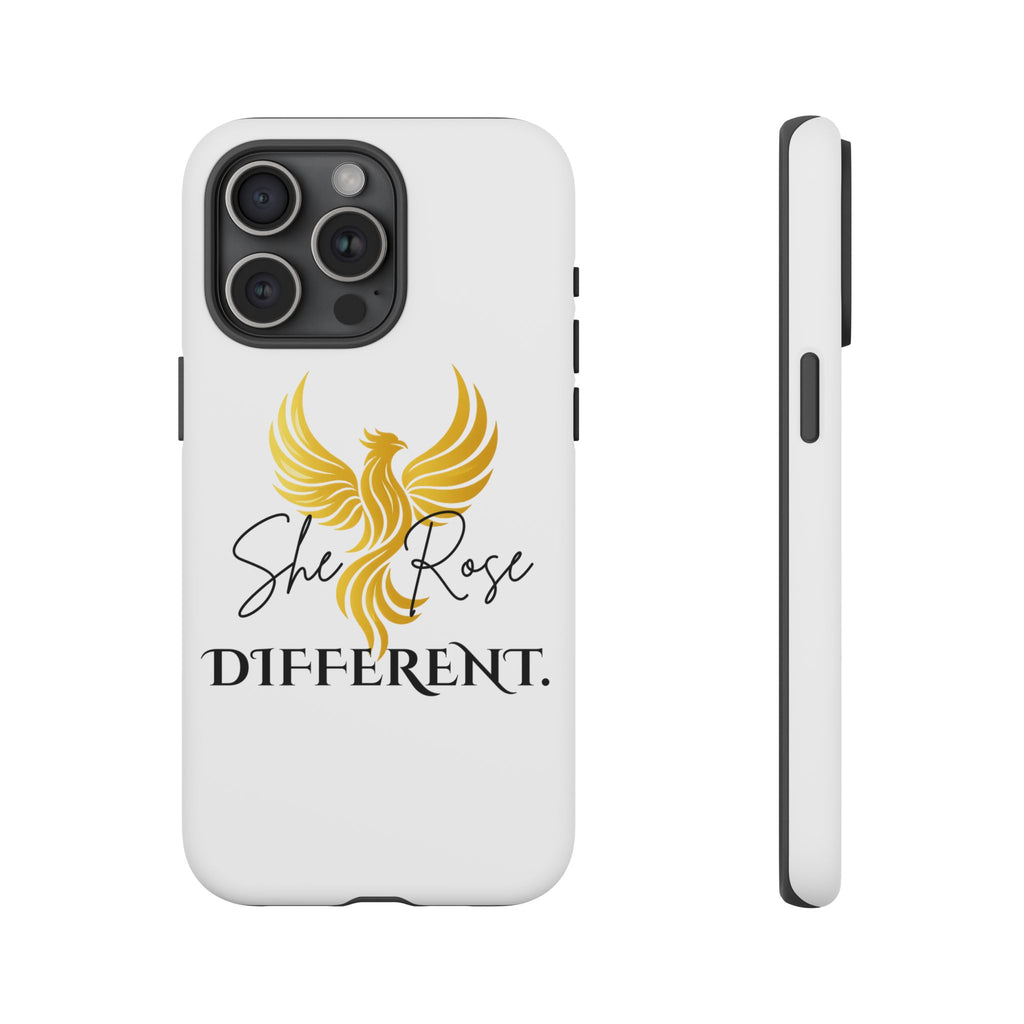 She Rose Different™ Phone Case —  Inspirational Gold Phoenix Design