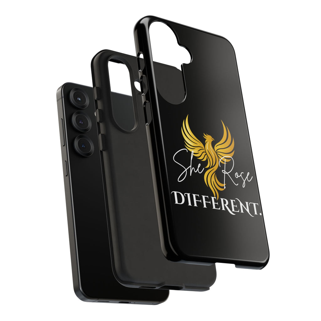 She Rose Different™ Phone Case — Black