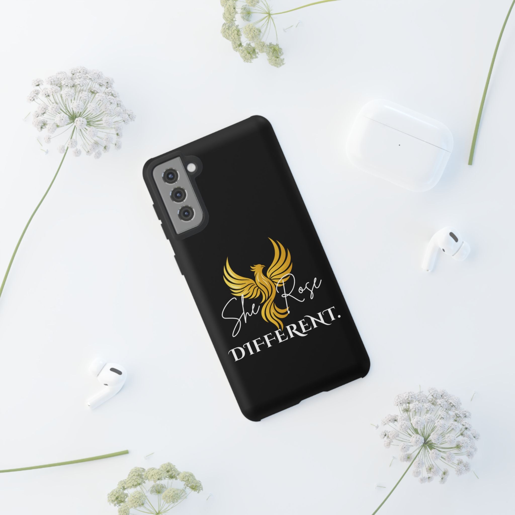 She Rose Different™ Phone Case — Black