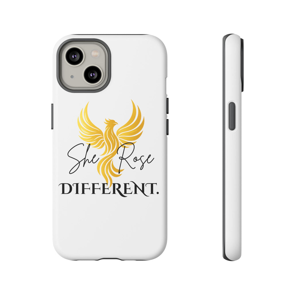 She Rose Different™ Phone Case —  Inspirational Gold Phoenix Design