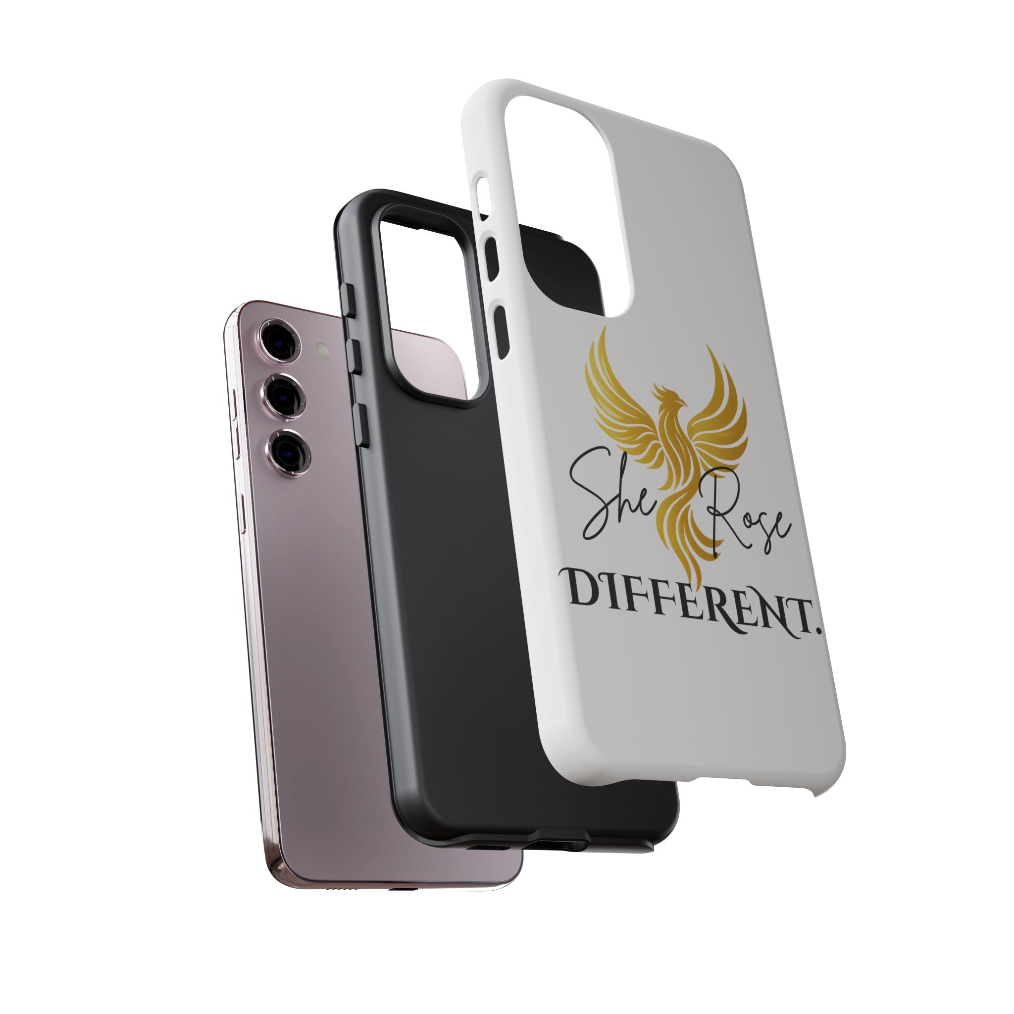 She Rose Different™ Phone Case —  Inspirational Gold Phoenix Design