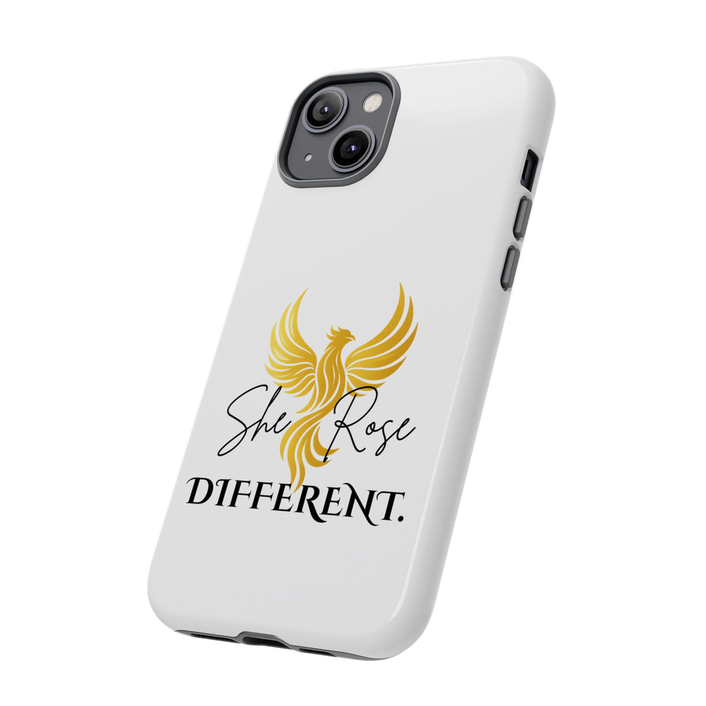 She Rose Different™ Phone Case —  Inspirational Gold Phoenix Design
