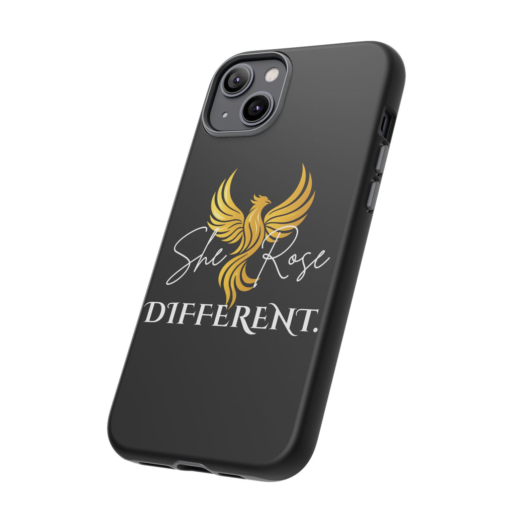 She Rose Different™ Phone Case — Black