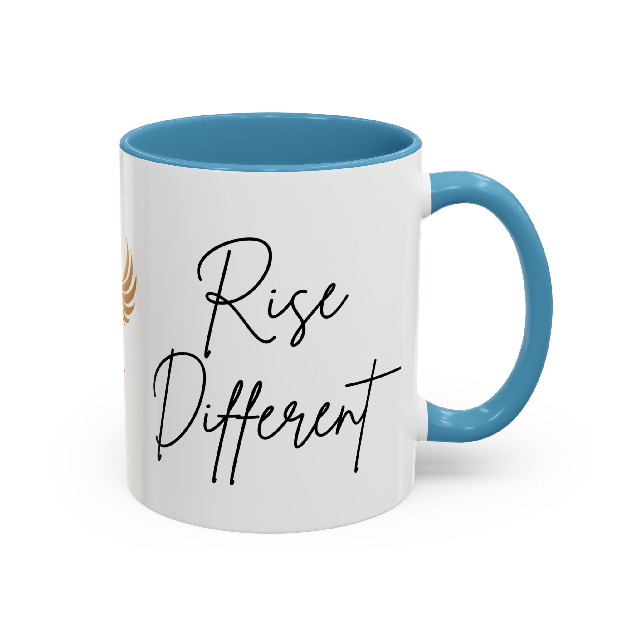 Rise Different™ Accent Coffee Mug — Inspirational Phoenix Coffee Cup (11 oz)