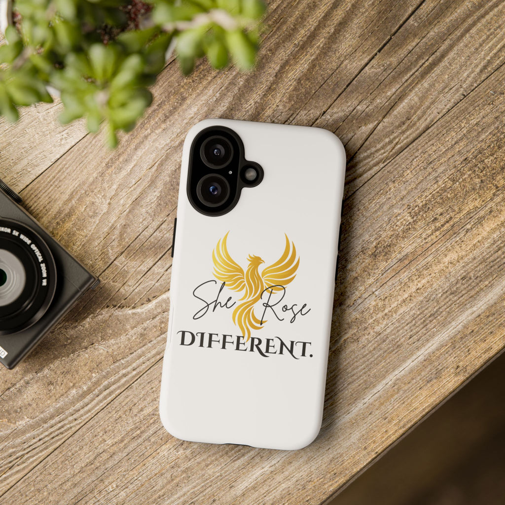 She Rose Different™ Phone Case —  Inspirational Gold Phoenix Design