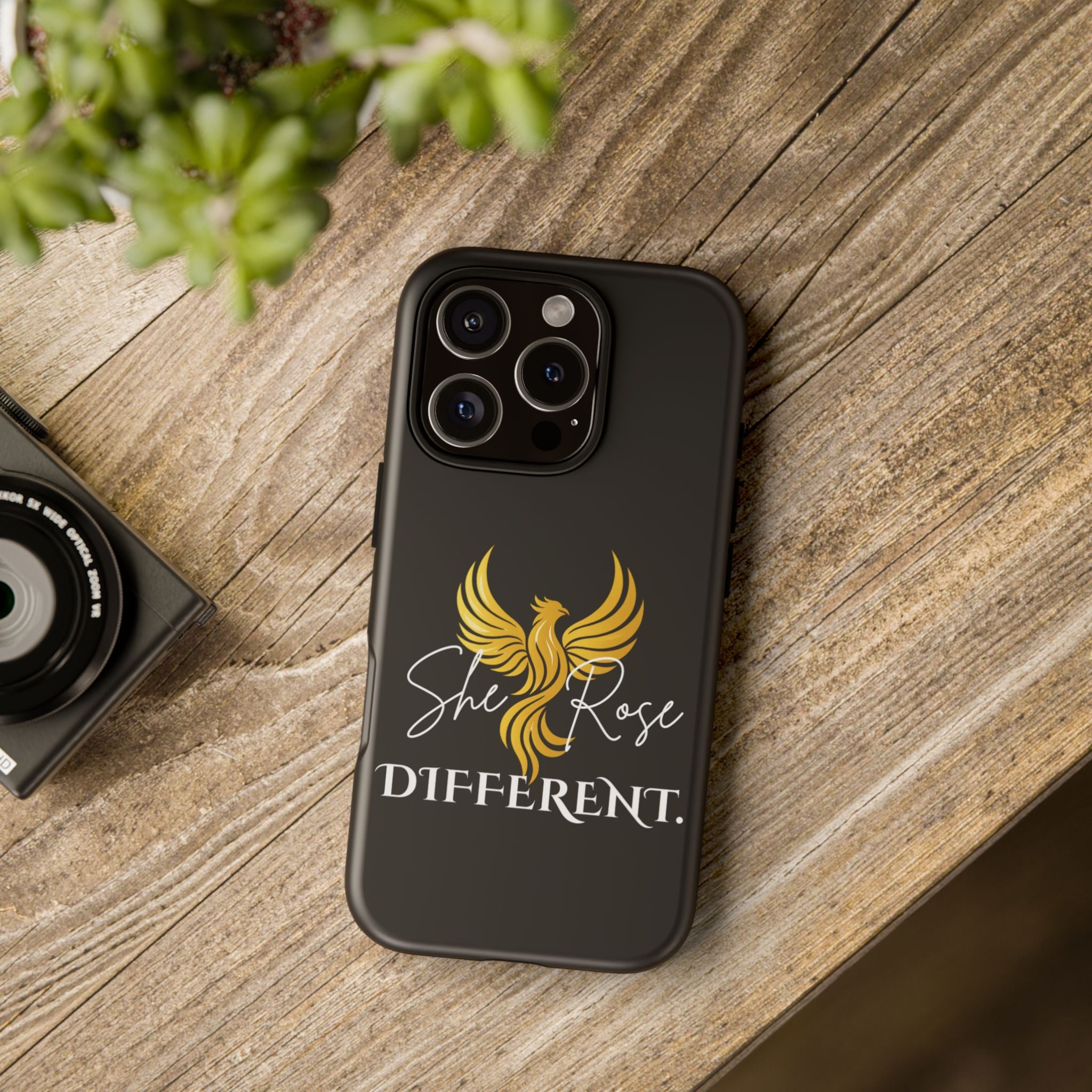 She Rose Different™ Phone Case — Black