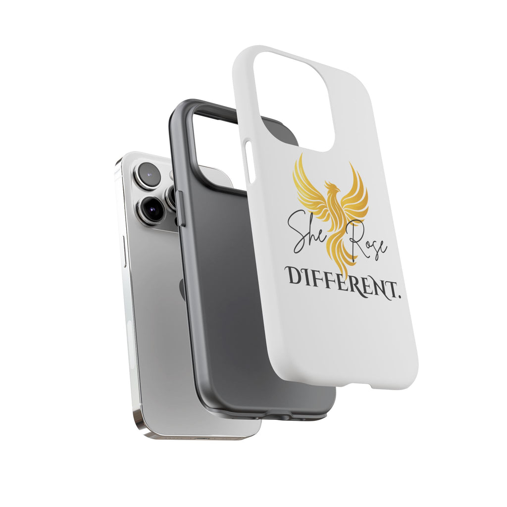 She Rose Different™ Phone Case —  Inspirational Gold Phoenix Design