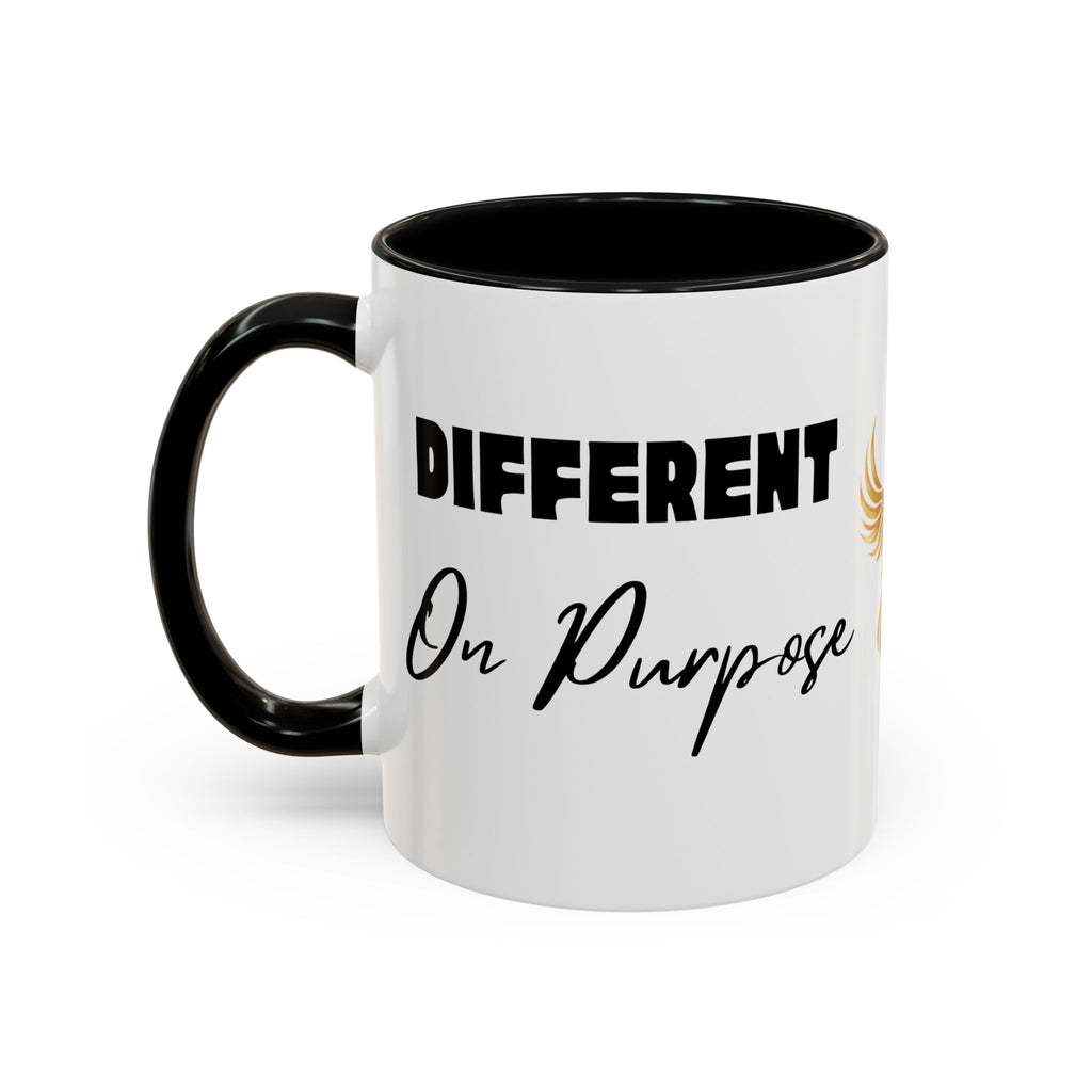 Rise Different™ Accent Coffee Mug — Inspirational Phoenix Coffee Cup (11 oz)