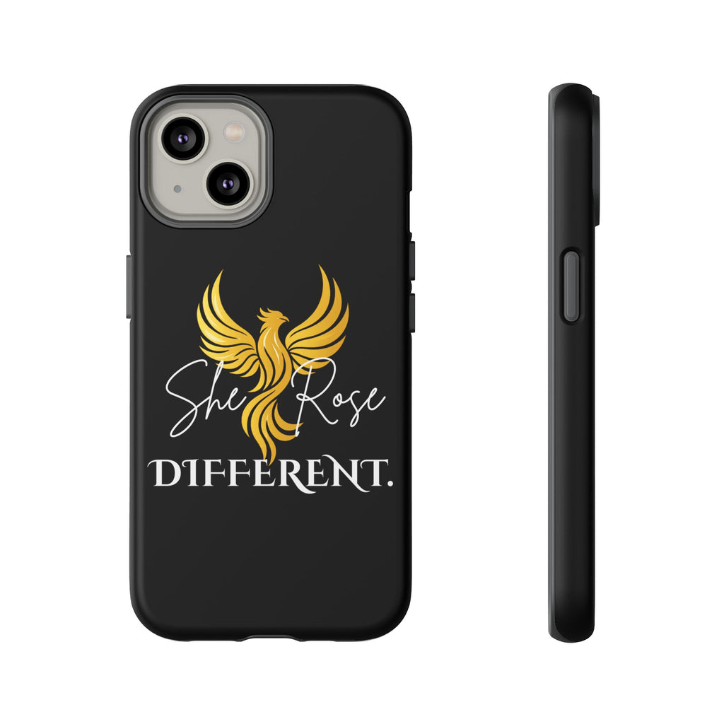 She Rose Different™ Phone Case — Black