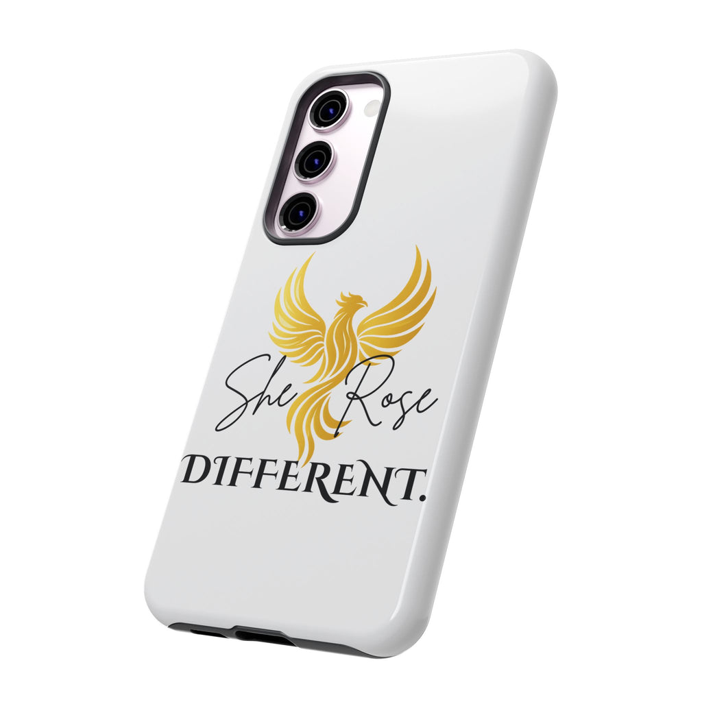 She Rose Different™ Phone Case —  Inspirational Gold Phoenix Design