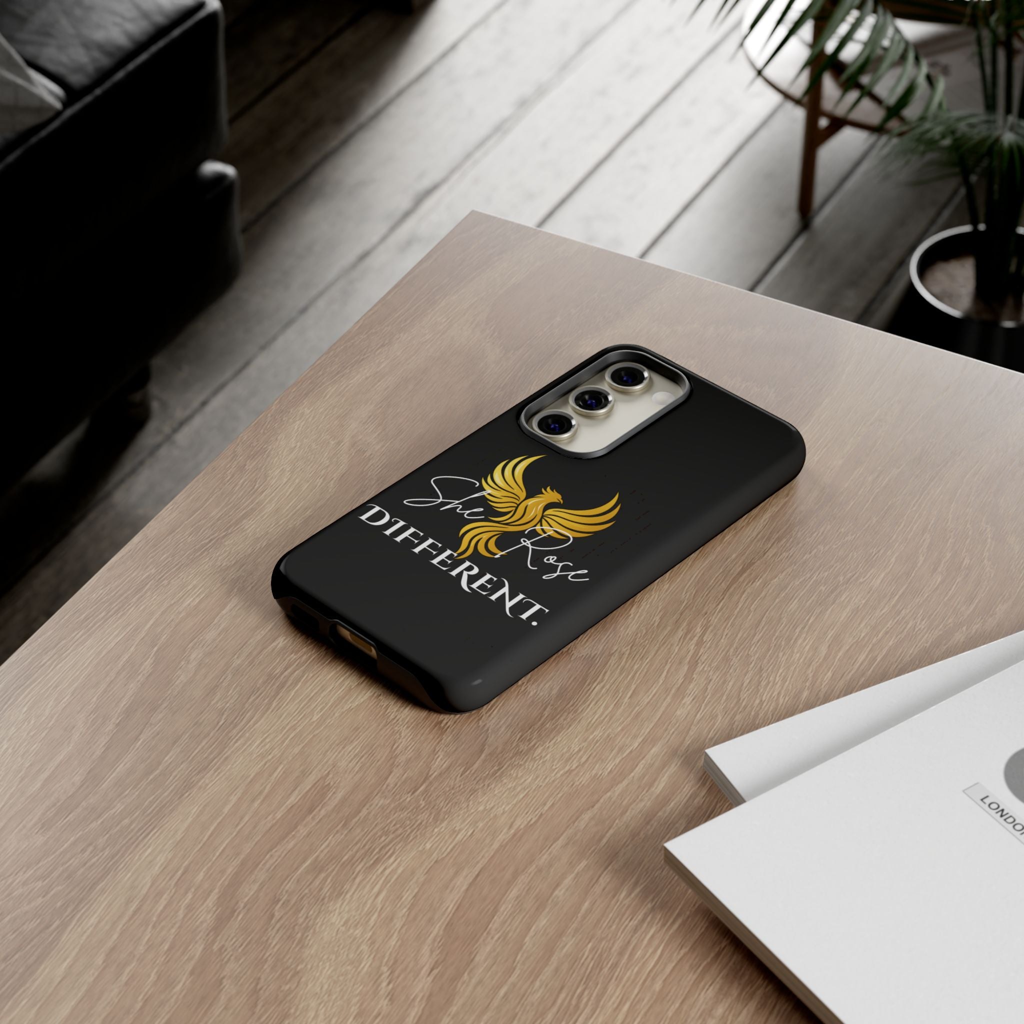 She Rose Different™ Phone Case — Black