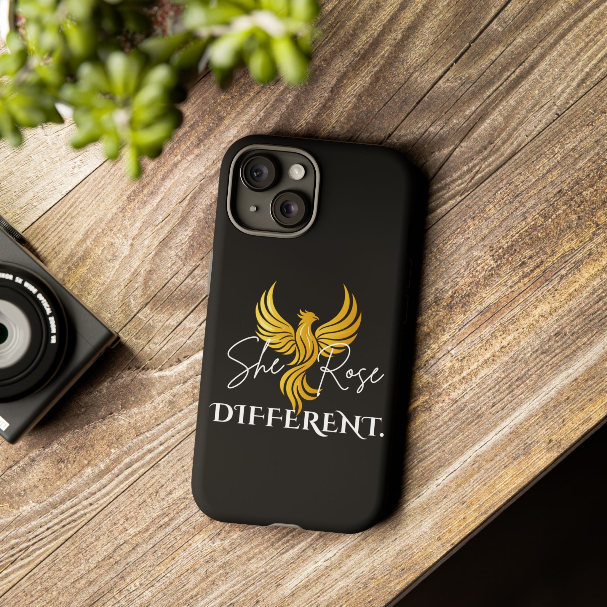 She Rose Different™ Phone Case — Black