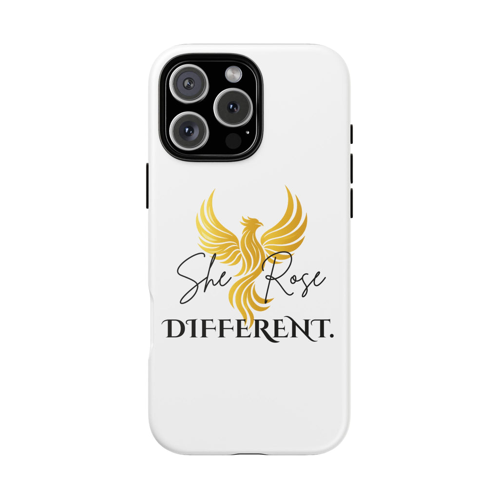 She Rose Different™ Phone Case —  Inspirational Gold Phoenix Design