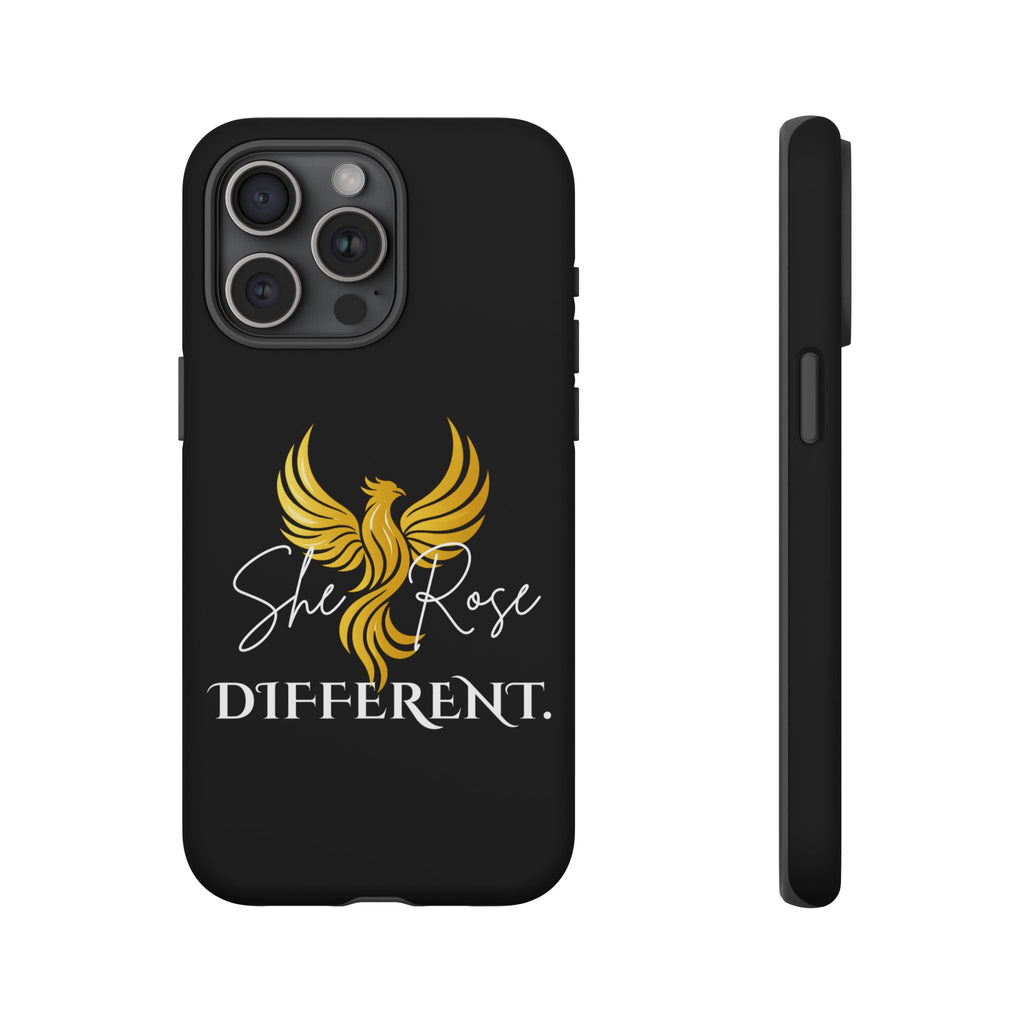 She Rose Different™ Phone Case — Black