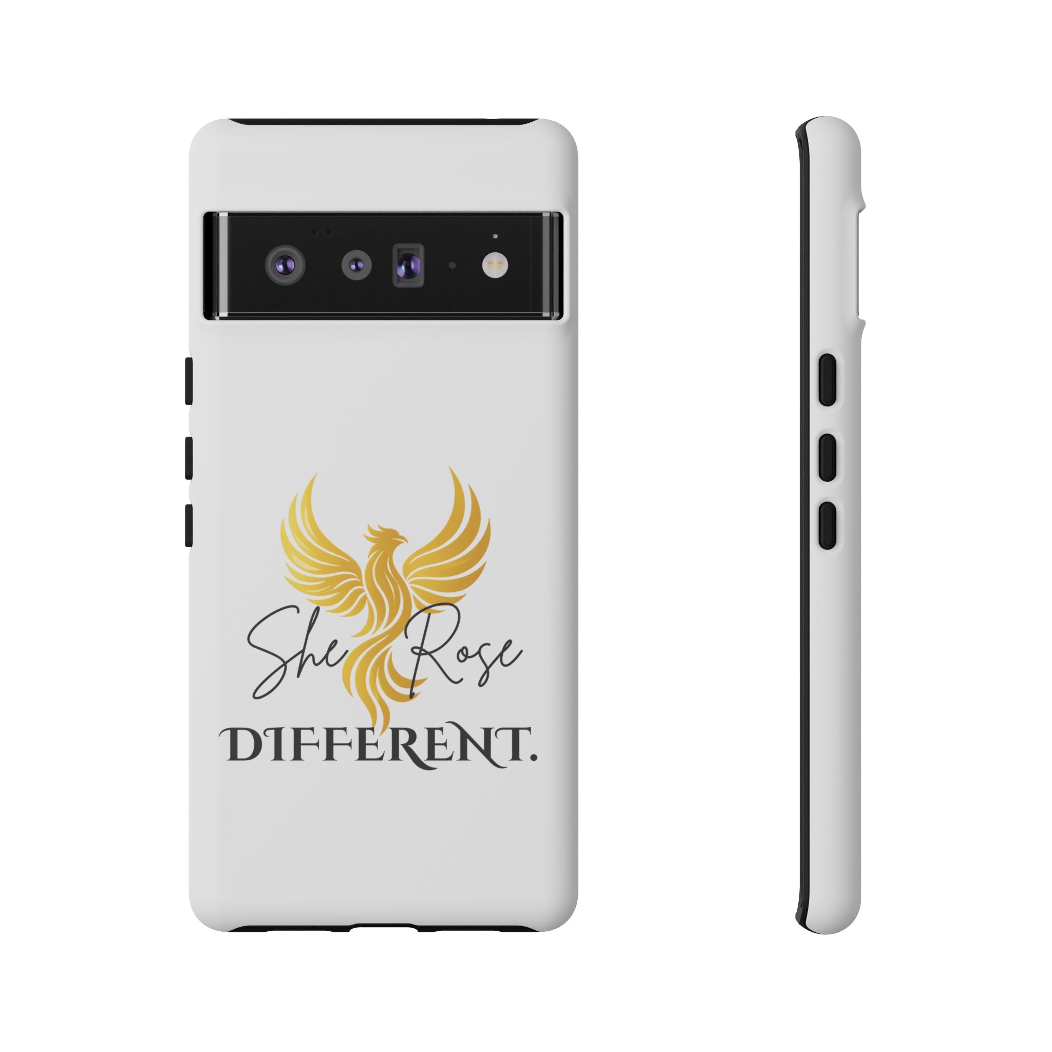 She Rose Different™ Phone Case —  Inspirational Gold Phoenix Design