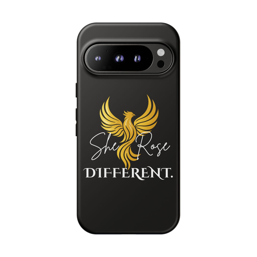 She Rose Different™ Phone Case — Black