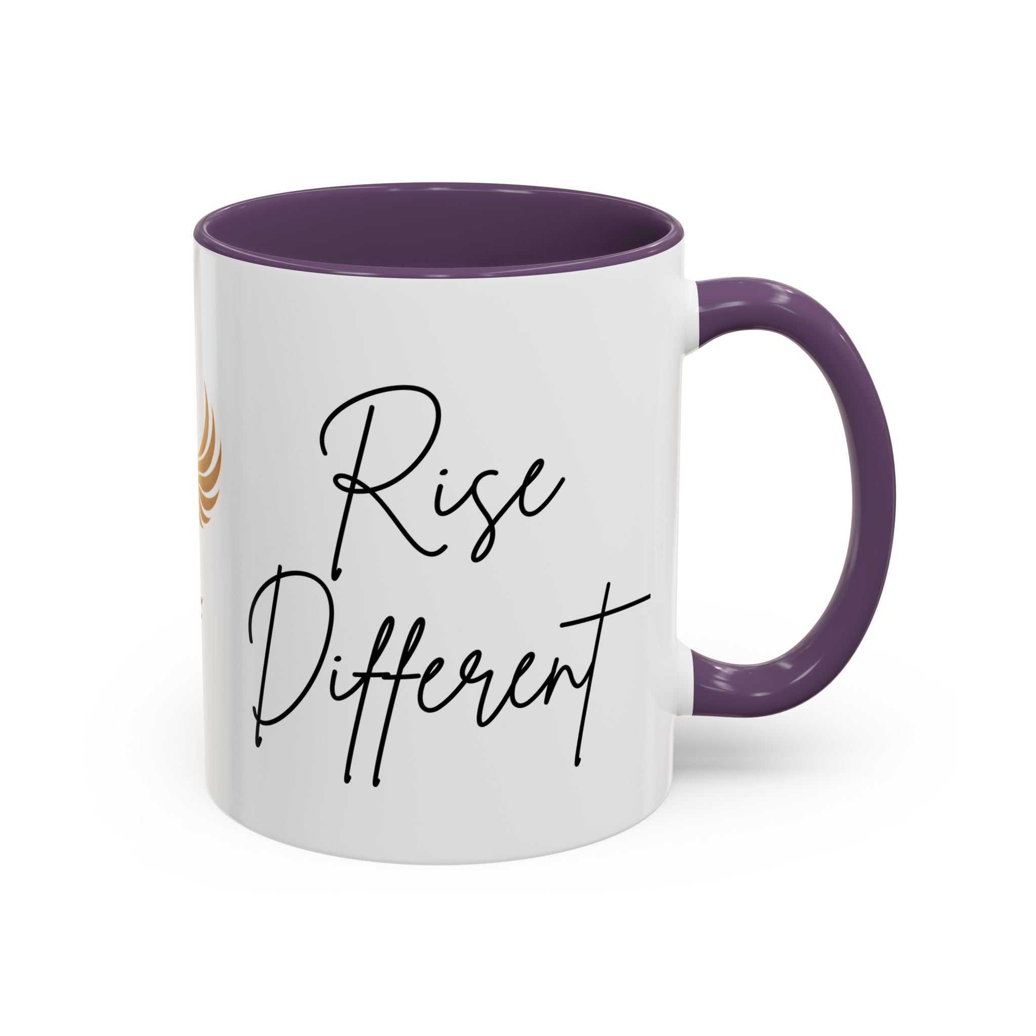 Rise Different™ Accent Coffee Mug — Inspirational Phoenix Coffee Cup (11 oz)