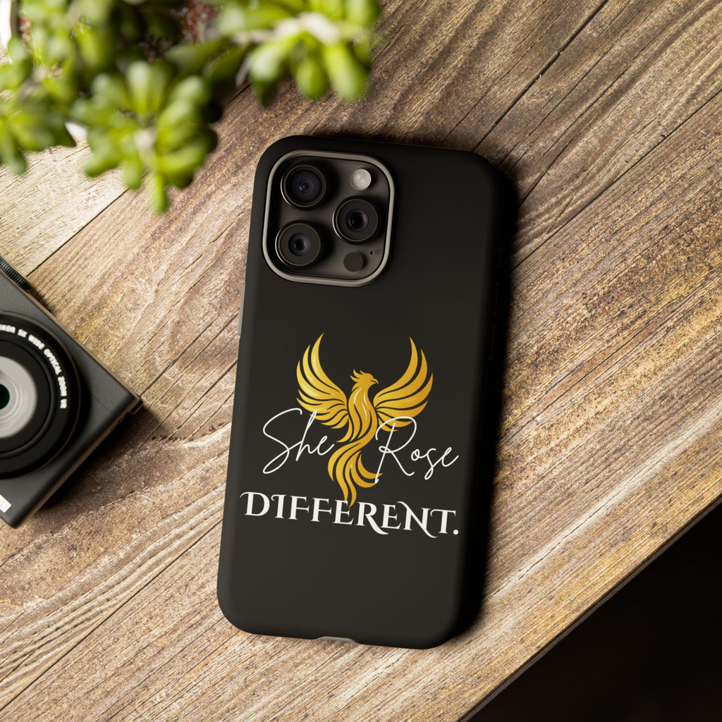 She Rose Different™ Phone Case — Black