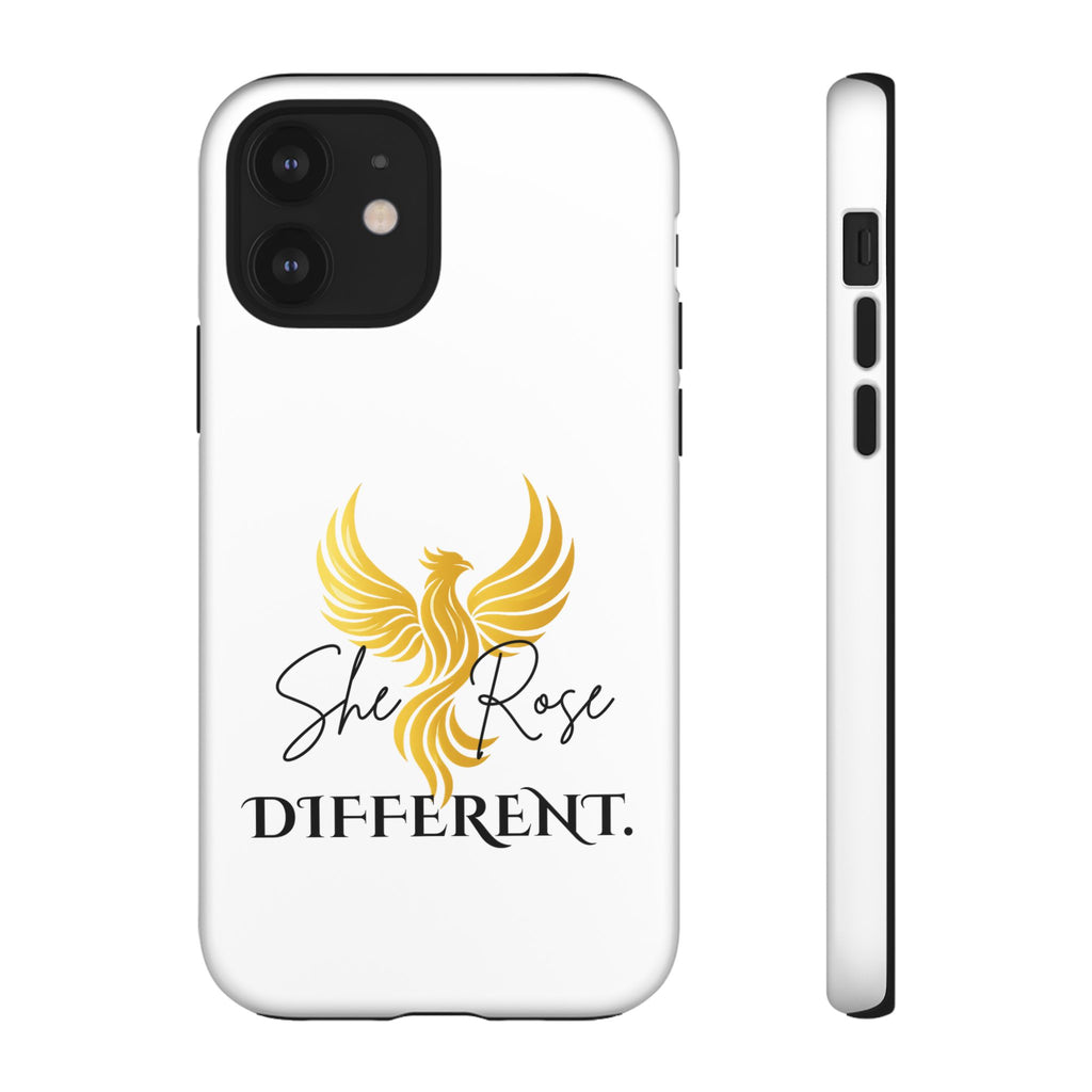 She Rose Different™ Phone Case —  Inspirational Gold Phoenix Design