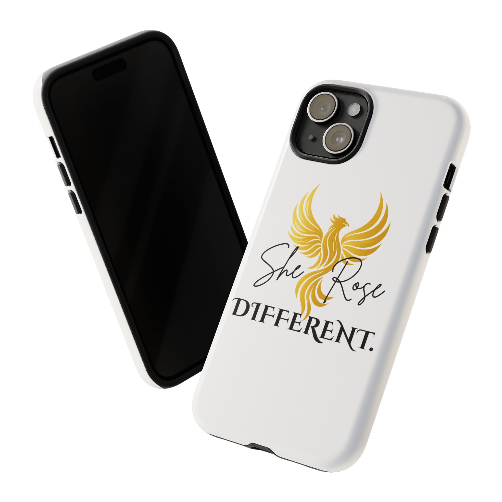 She Rose Different™ Phone Case —  Inspirational Gold Phoenix Design
