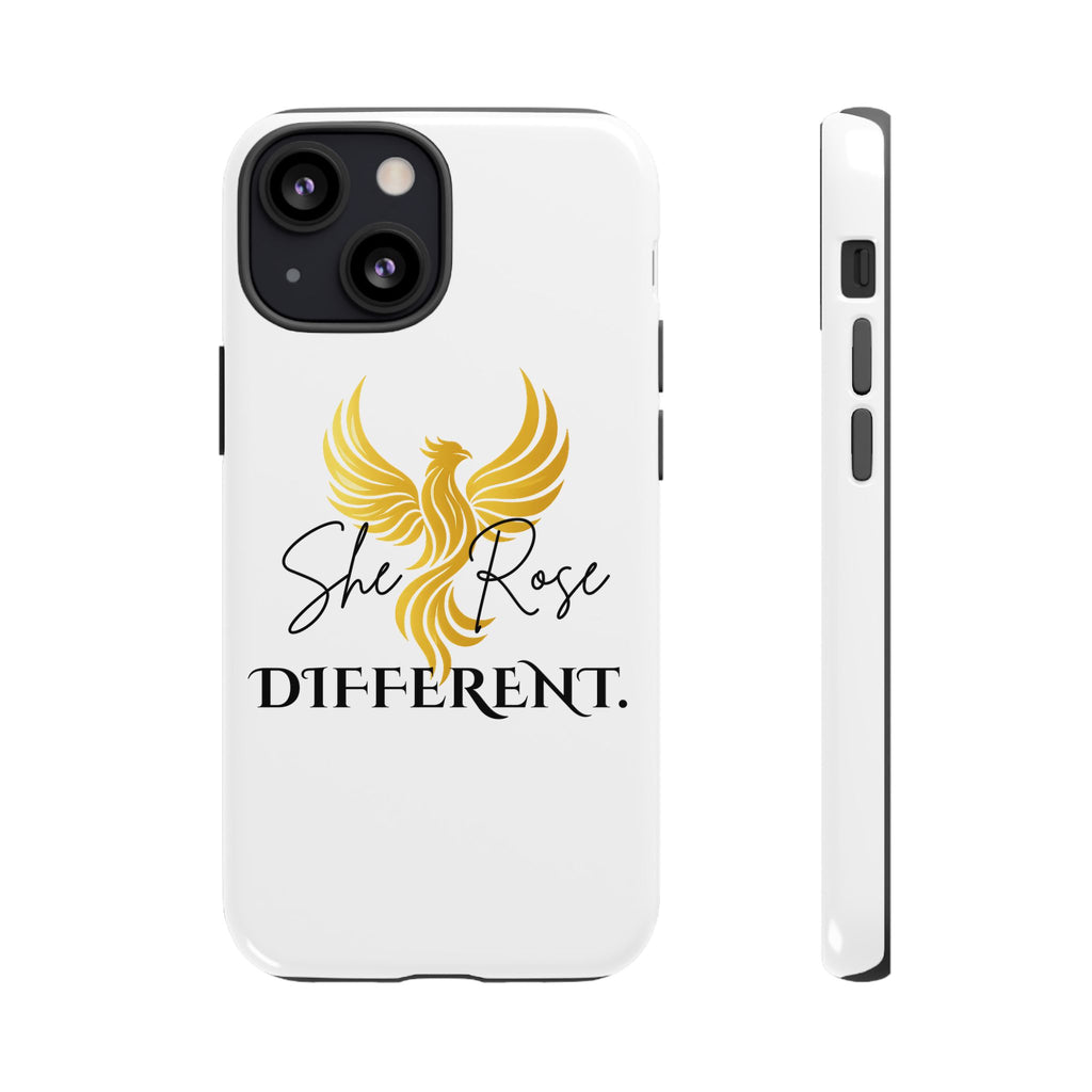 She Rose Different™ Phone Case —  Inspirational Gold Phoenix Design