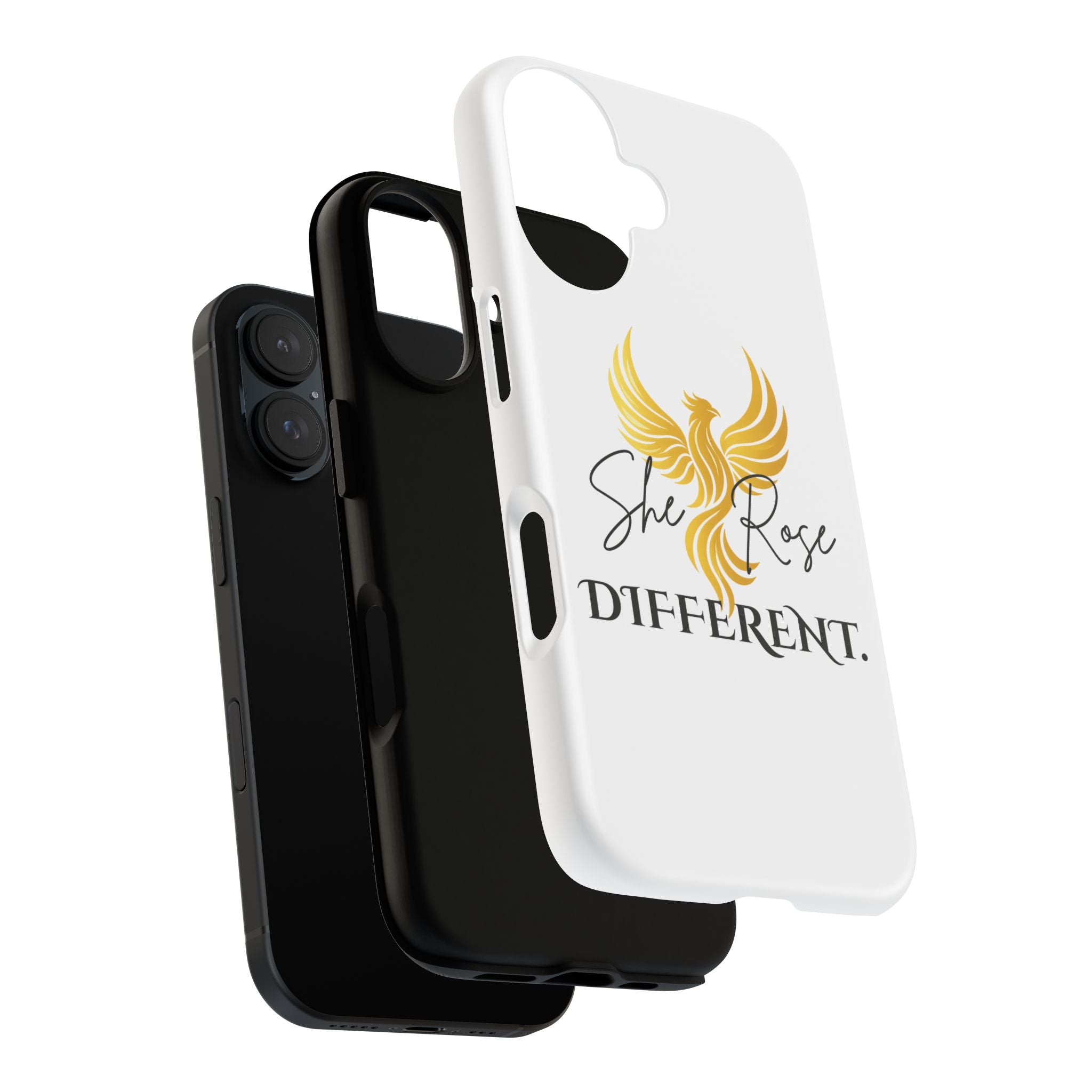 She Rose Different™ Phone Case —  Inspirational Gold Phoenix Design