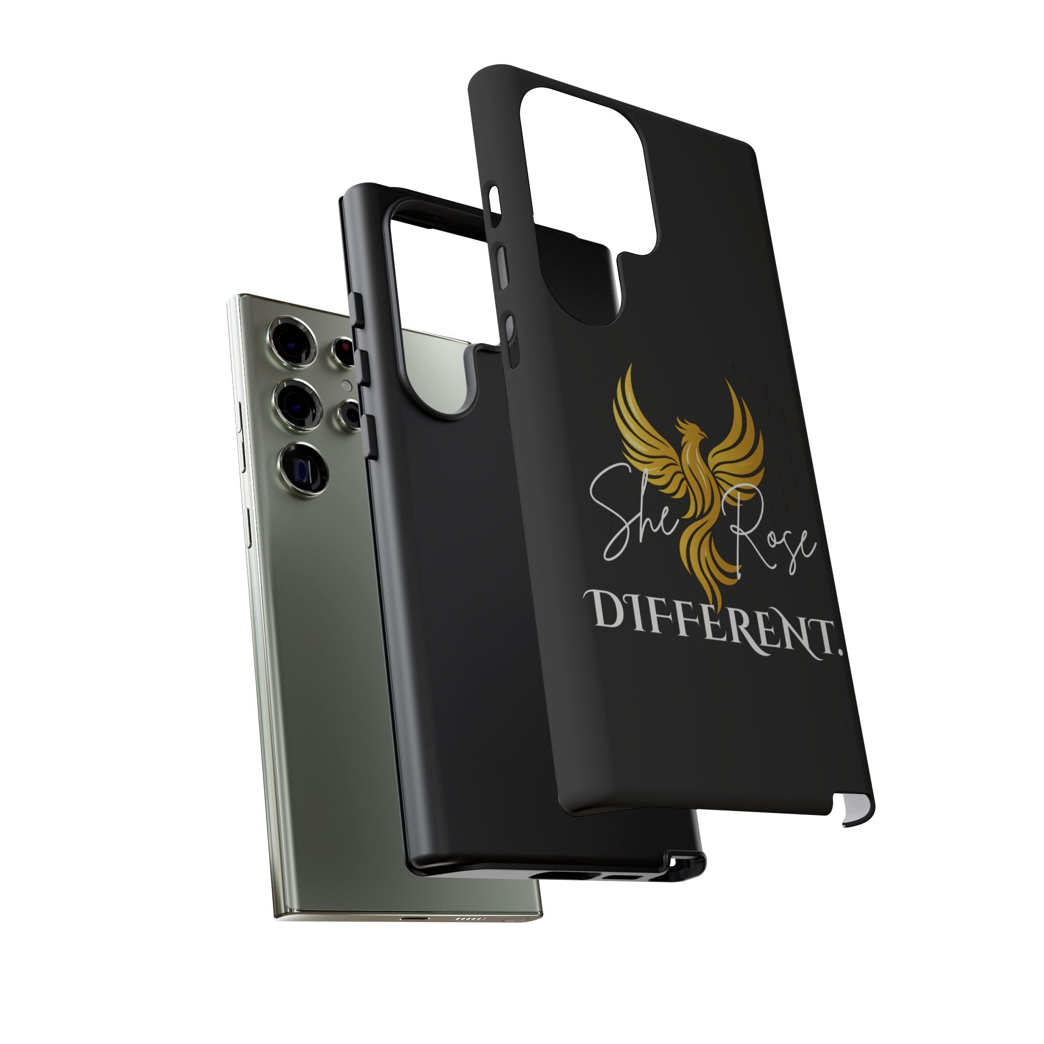 She Rose Different™ Phone Case — Black