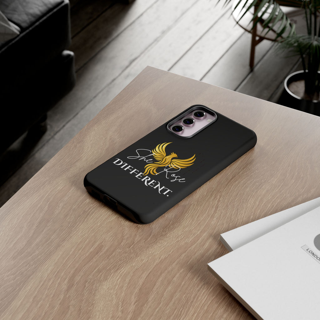 She Rose Different™ Phone Case — Black