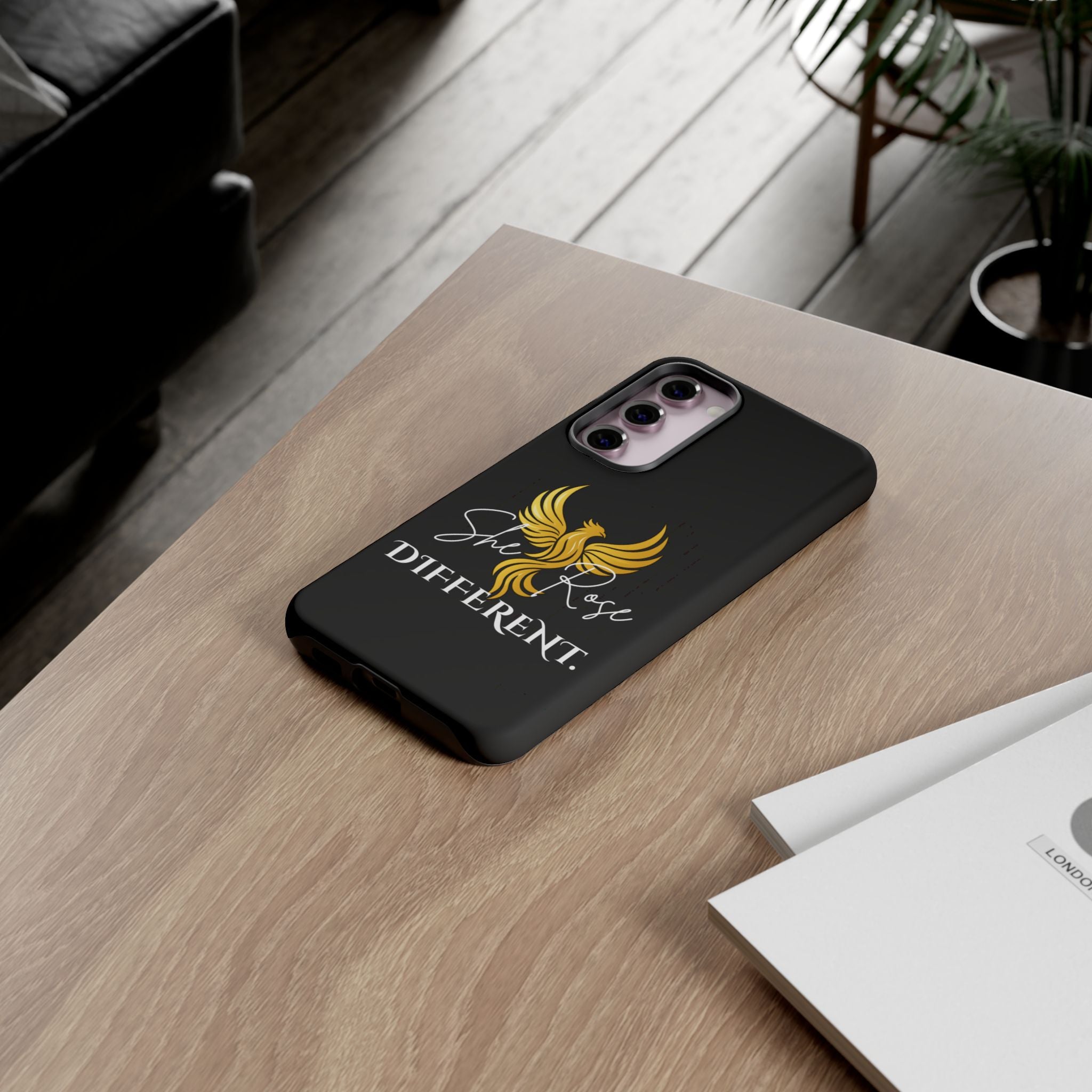 She Rose Different™ Phone Case — Black