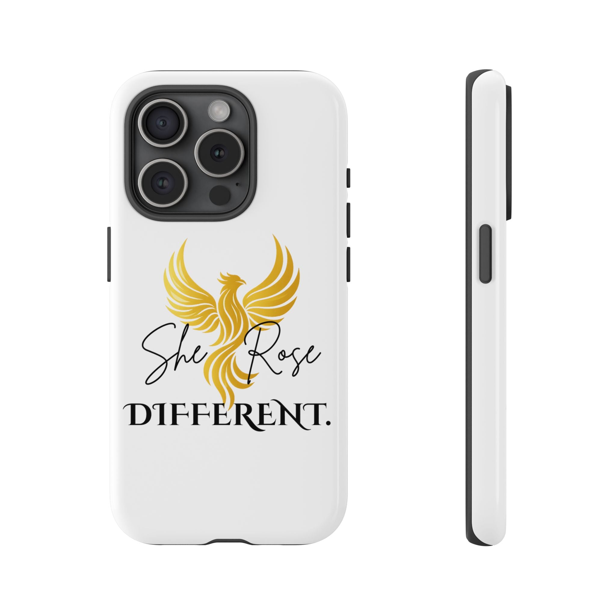 She Rose Different™ Phone Case —  Inspirational Gold Phoenix Design