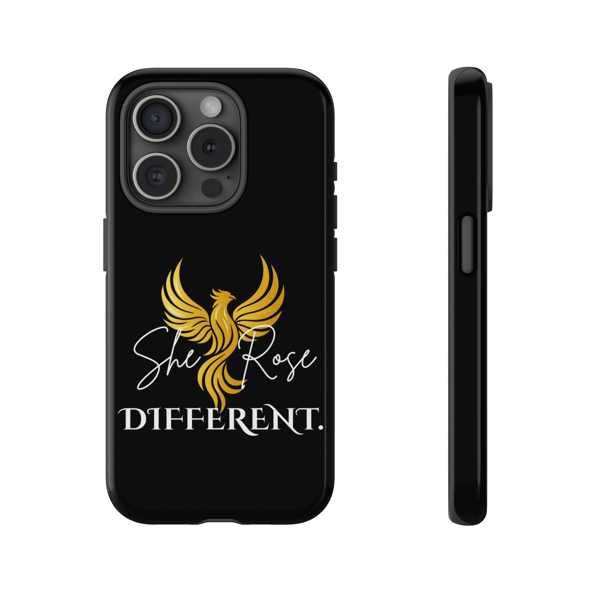 She Rose Different™ Phone Case — Black
