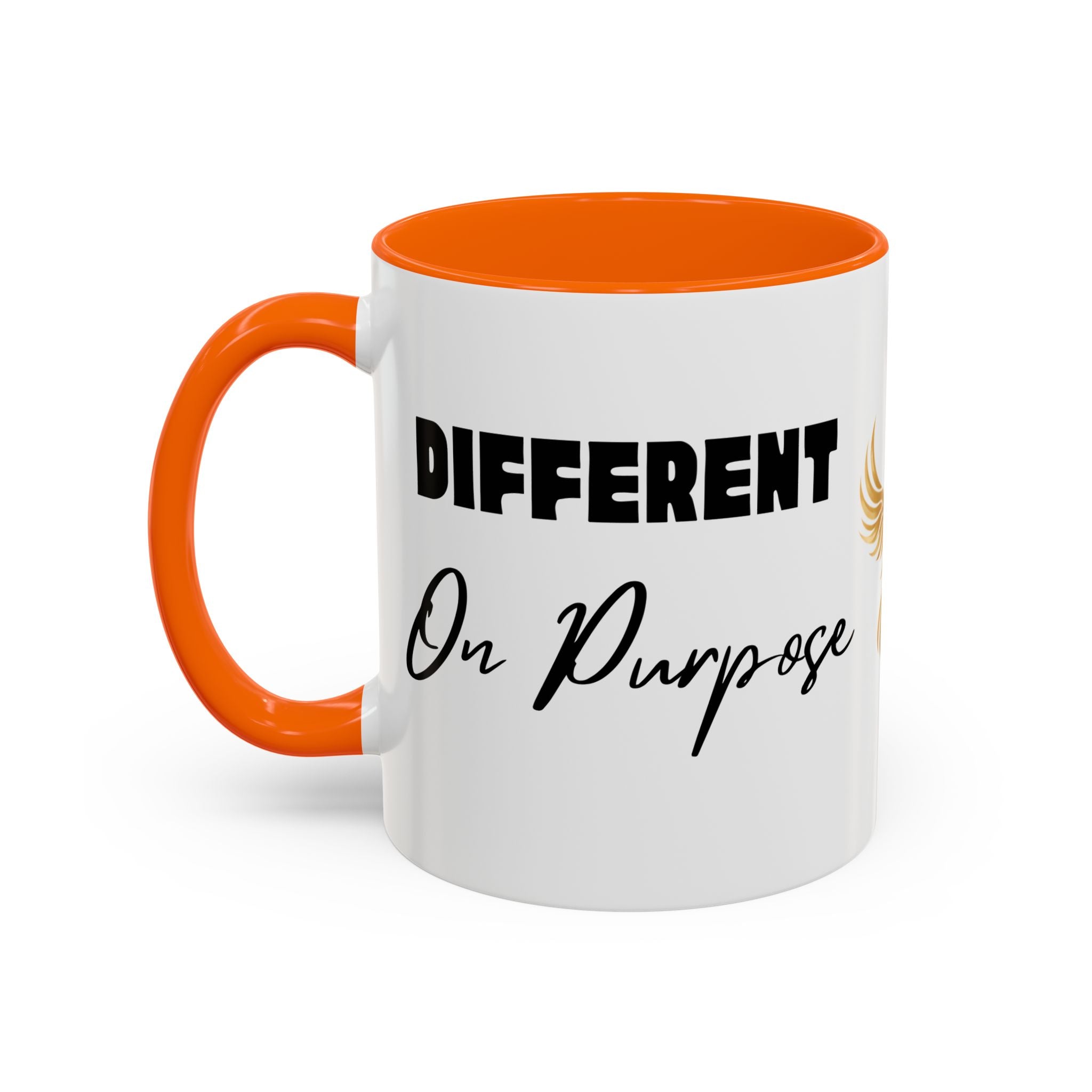 Rise Different™ Accent Coffee Mug — Inspirational Phoenix Coffee Cup (11 oz)
