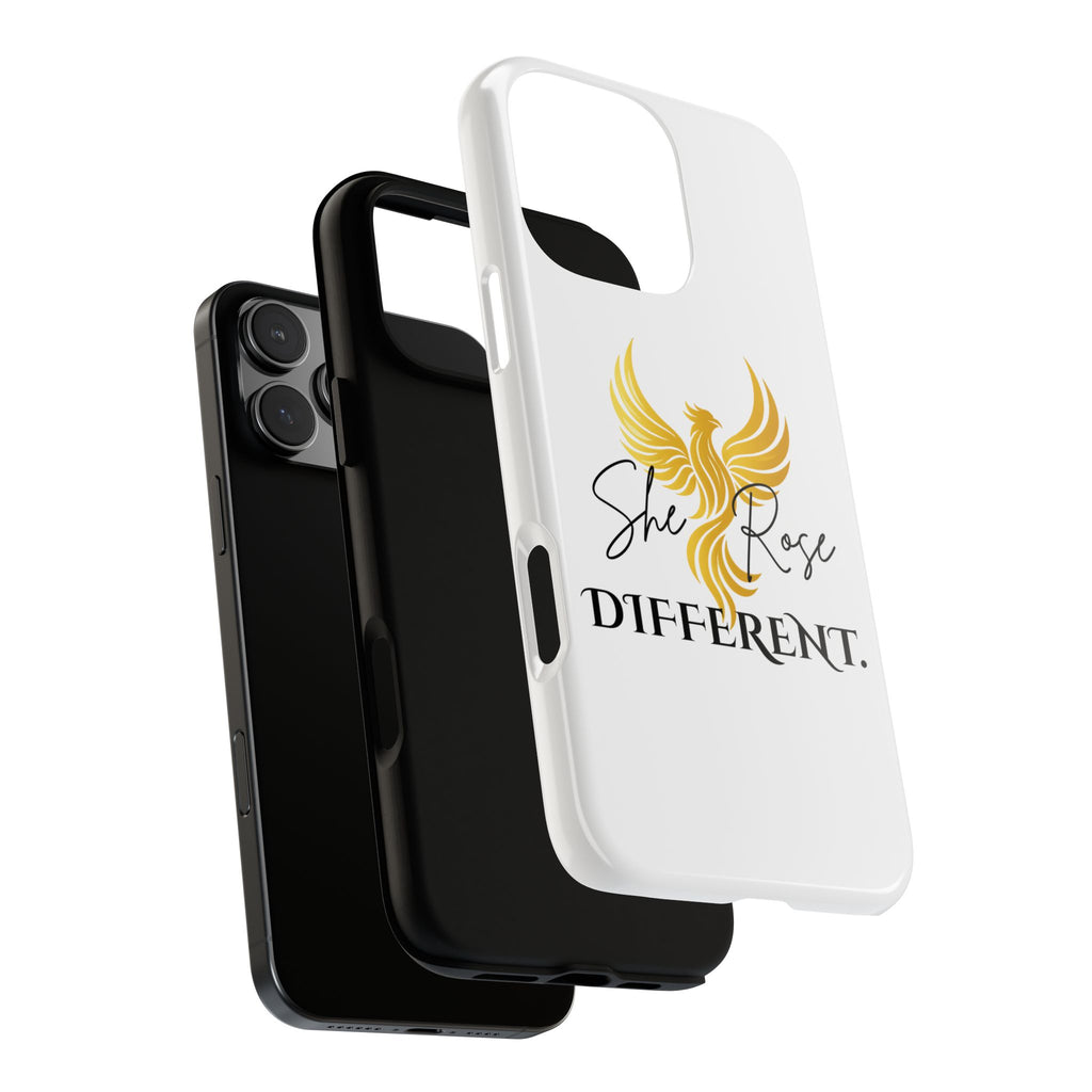 She Rose Different™ Phone Case —  Inspirational Gold Phoenix Design